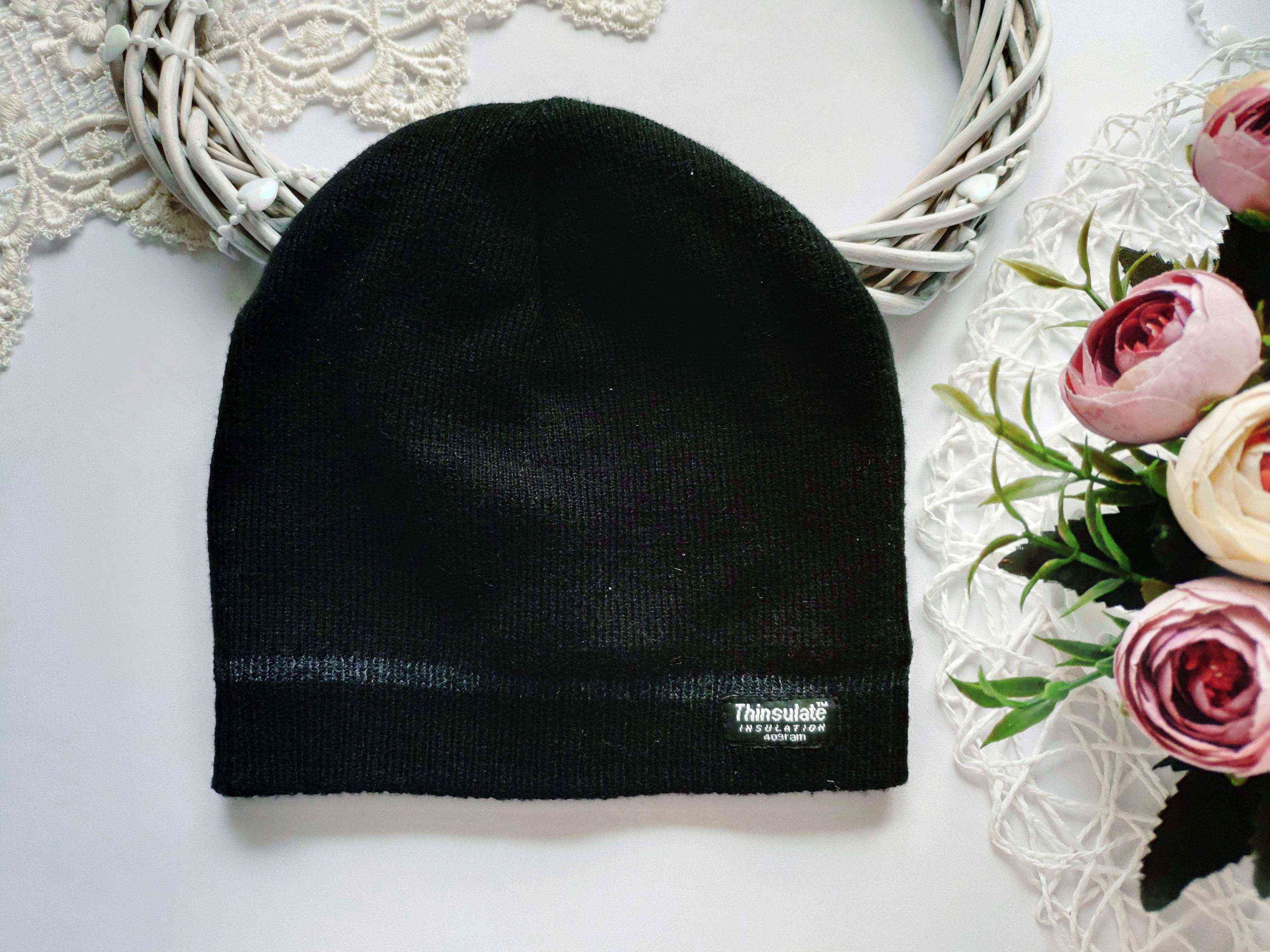 3,4 роки Чорна тепла шапка на флісі