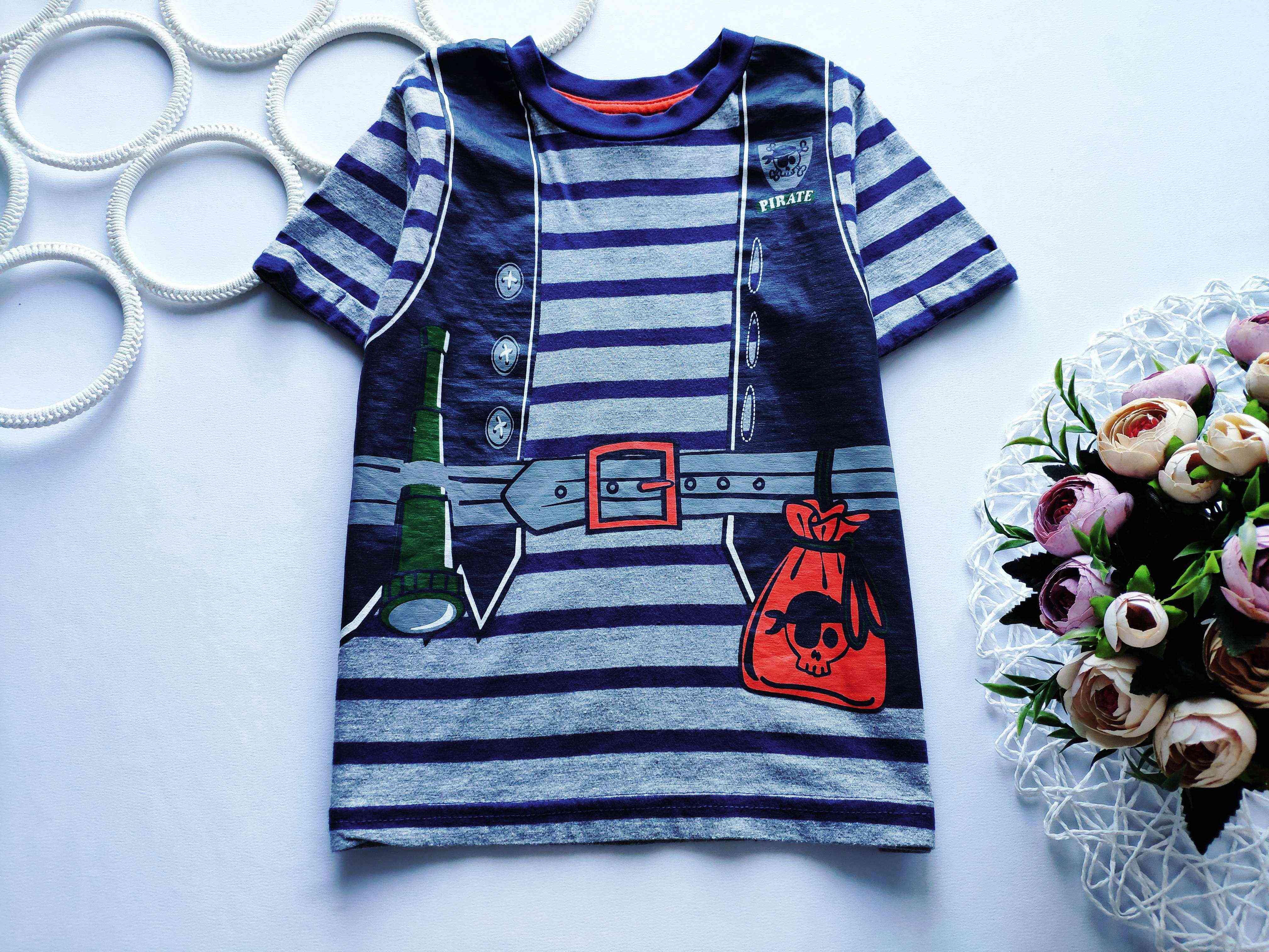 3,4 роки, зріст 98\104 Футболка пірата для хлопчика
