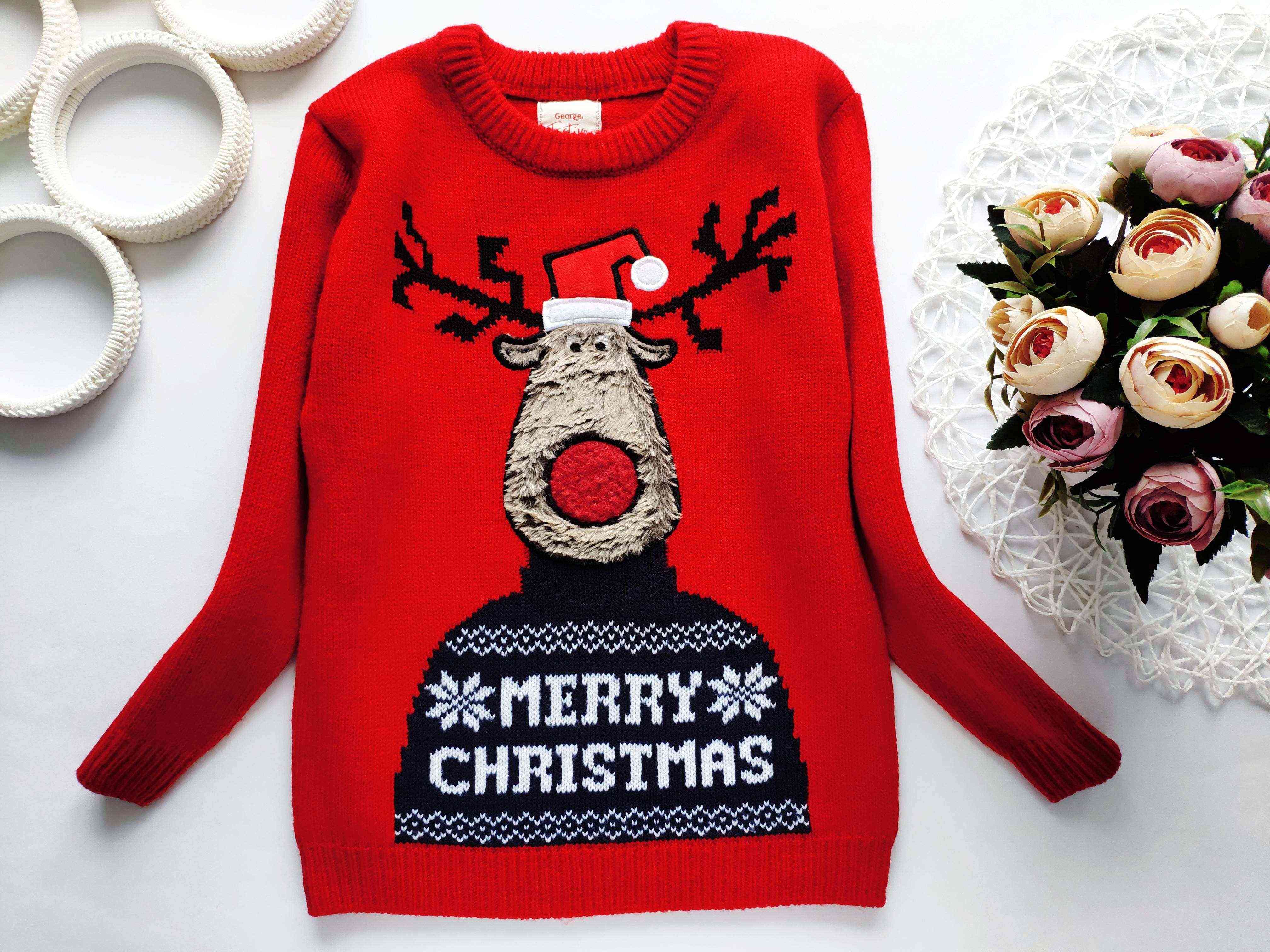 3,4 роки, зріст 98\104 Новорічний светр