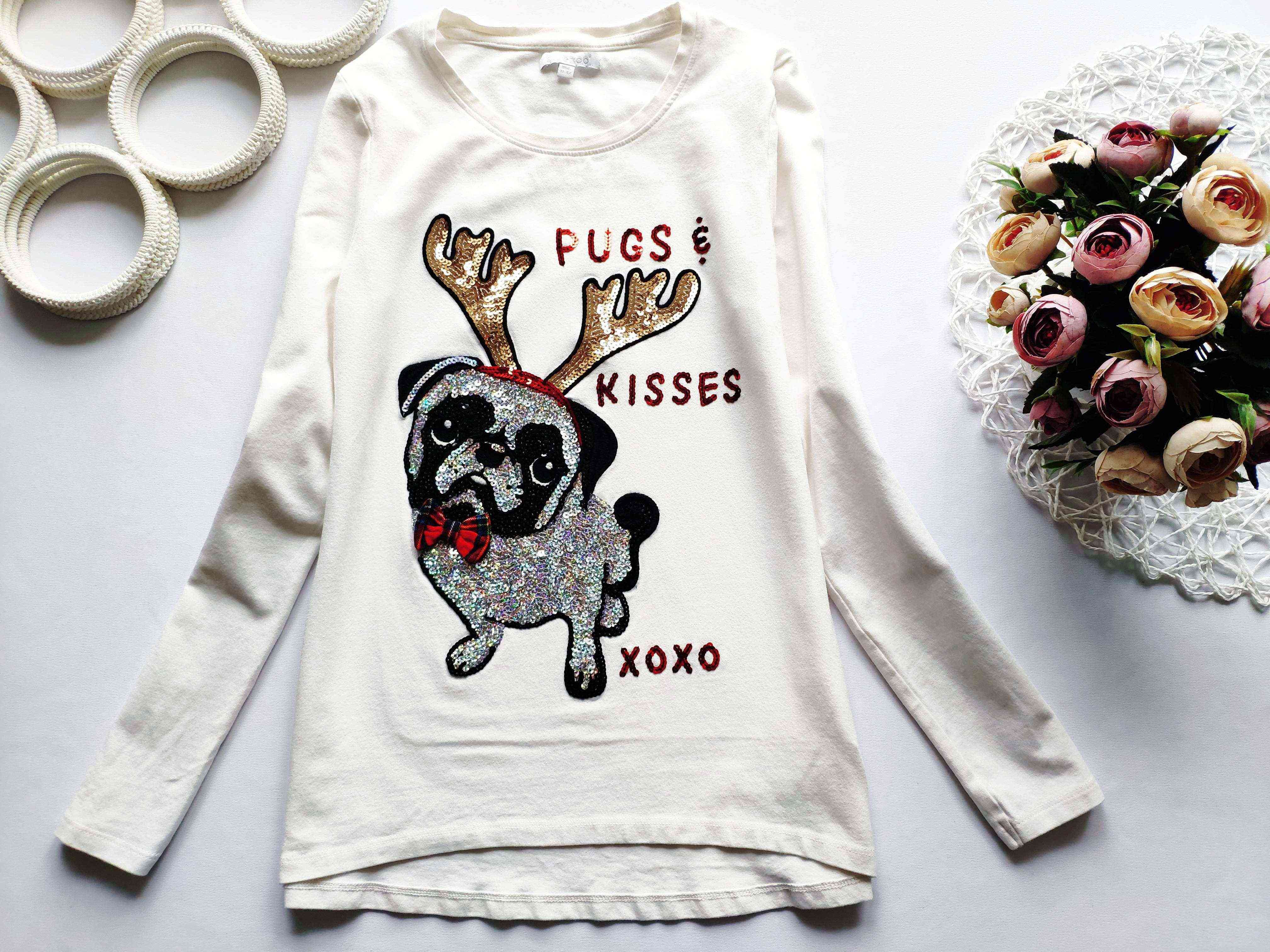 11\12 років, зріст 152 Лонгслів для дівчинки в паєтках