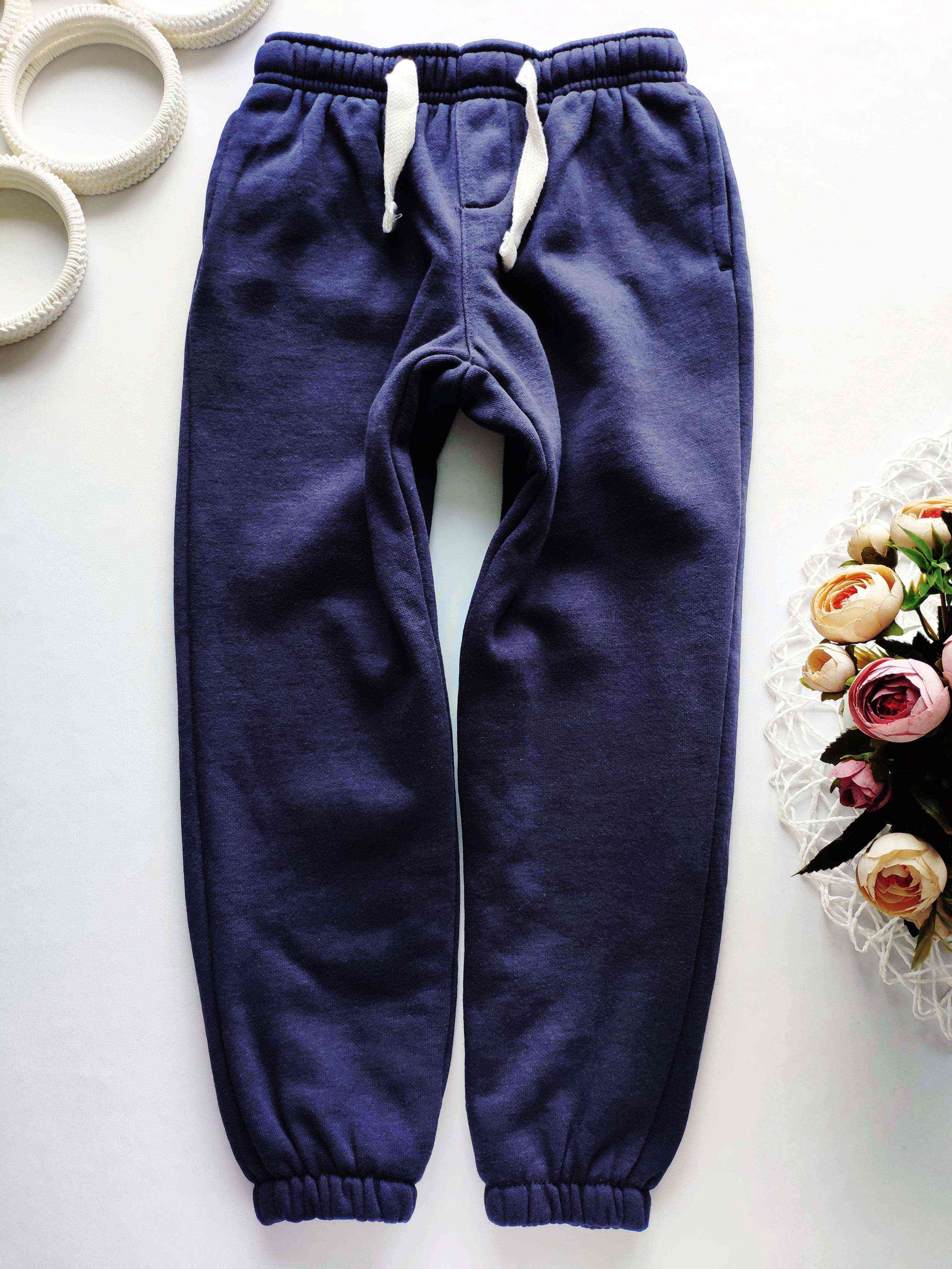 5-6 лет, рост 110-116 Новые штаны на флисе