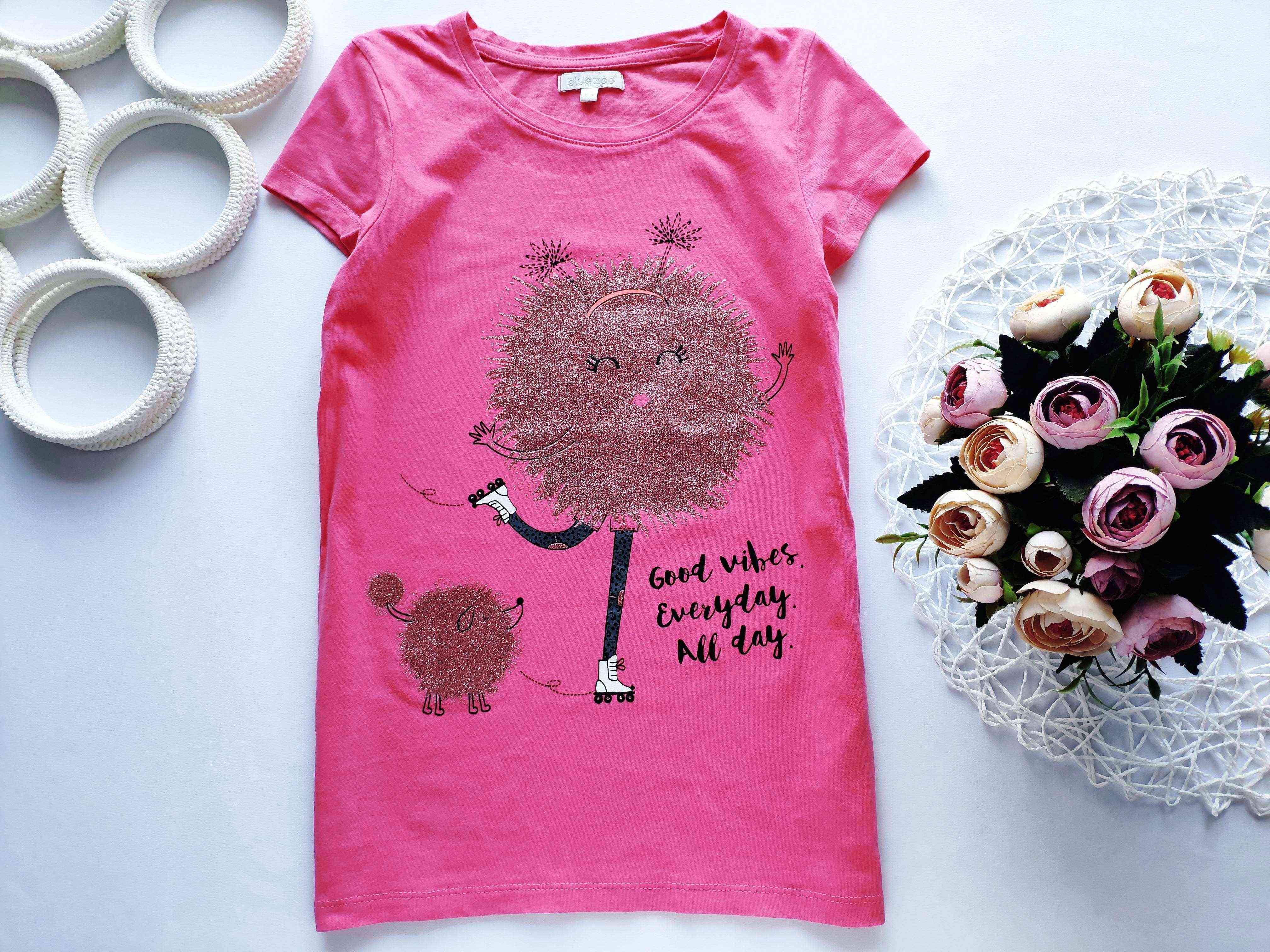 8,9 років, зріст 134 Футболка у блискітках