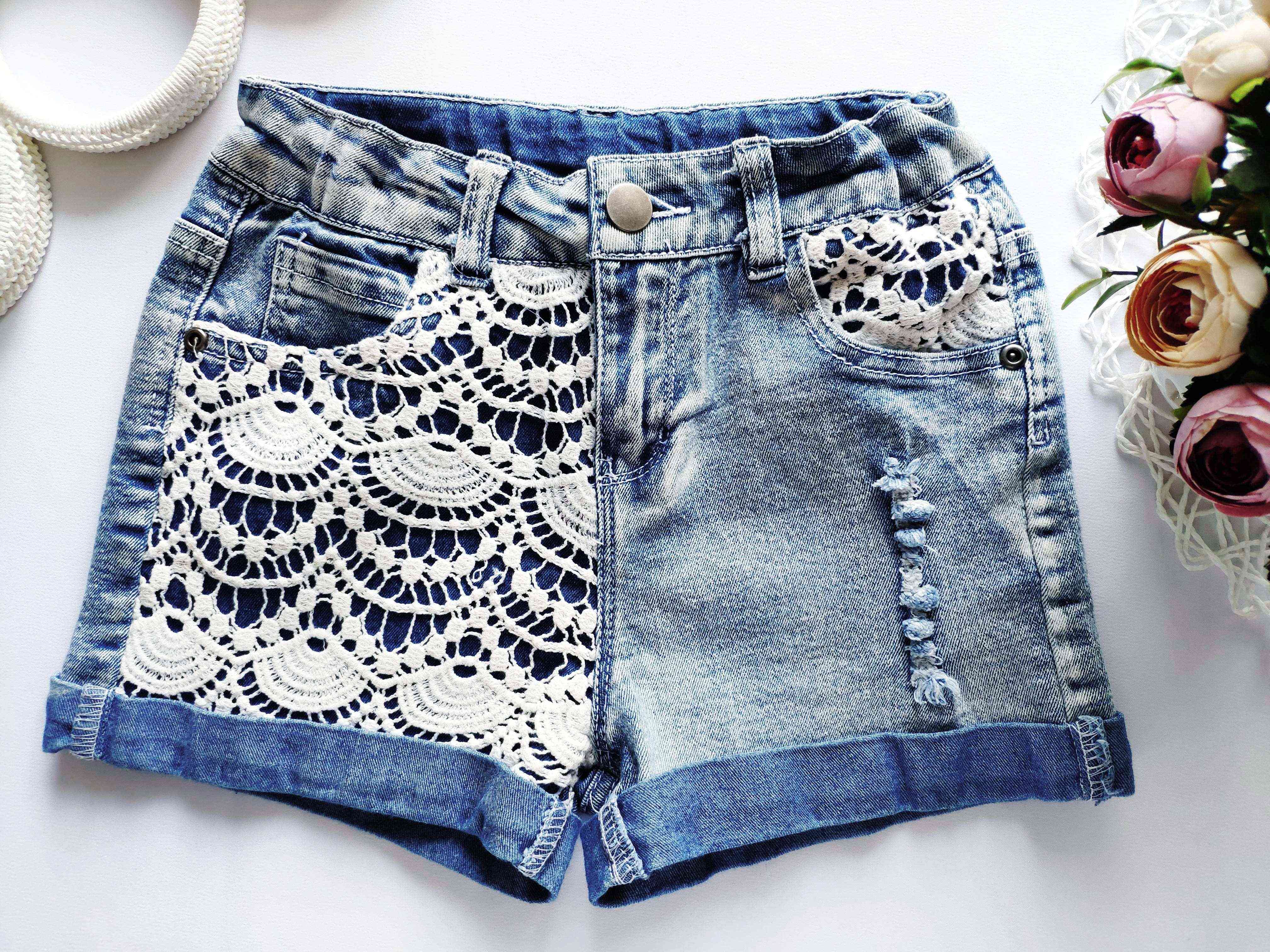 9,10 років, зріст 134,140 Стрейчові джинсові шорти