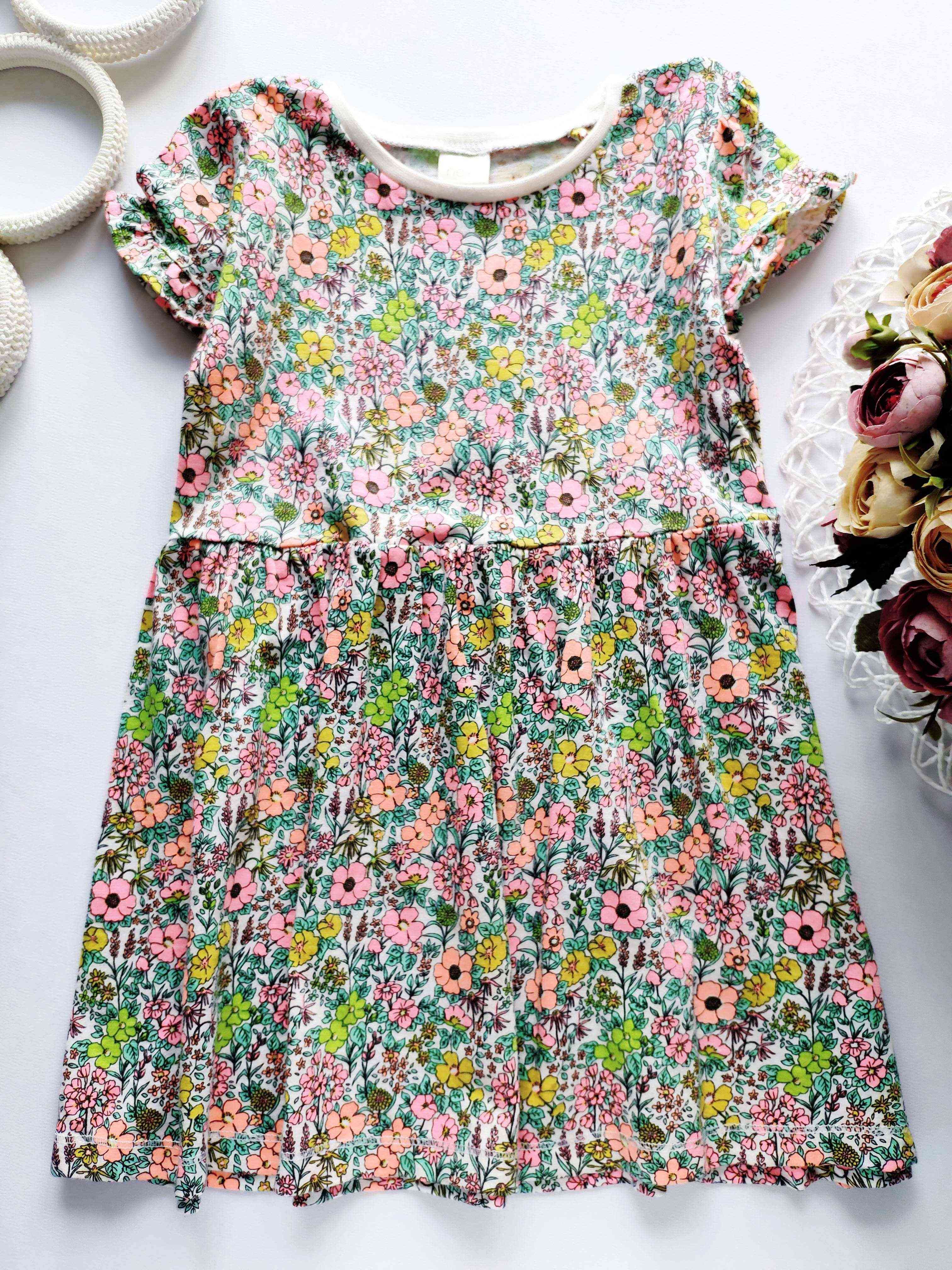 3,4 роки, зріст 104 Квіткова дитяча сукня