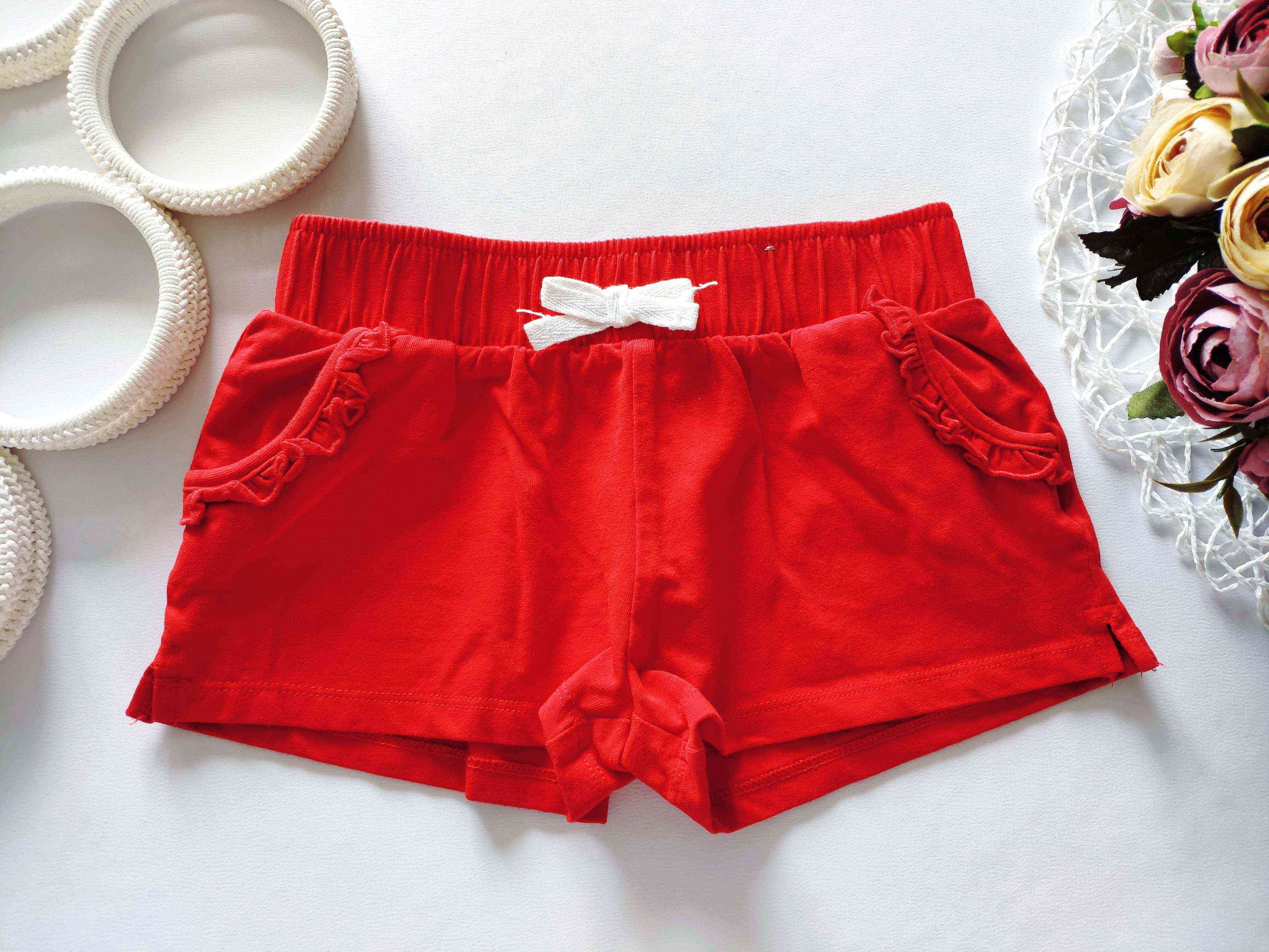 6,7 років, зріст 116,122 Червоні бавовняні шорти