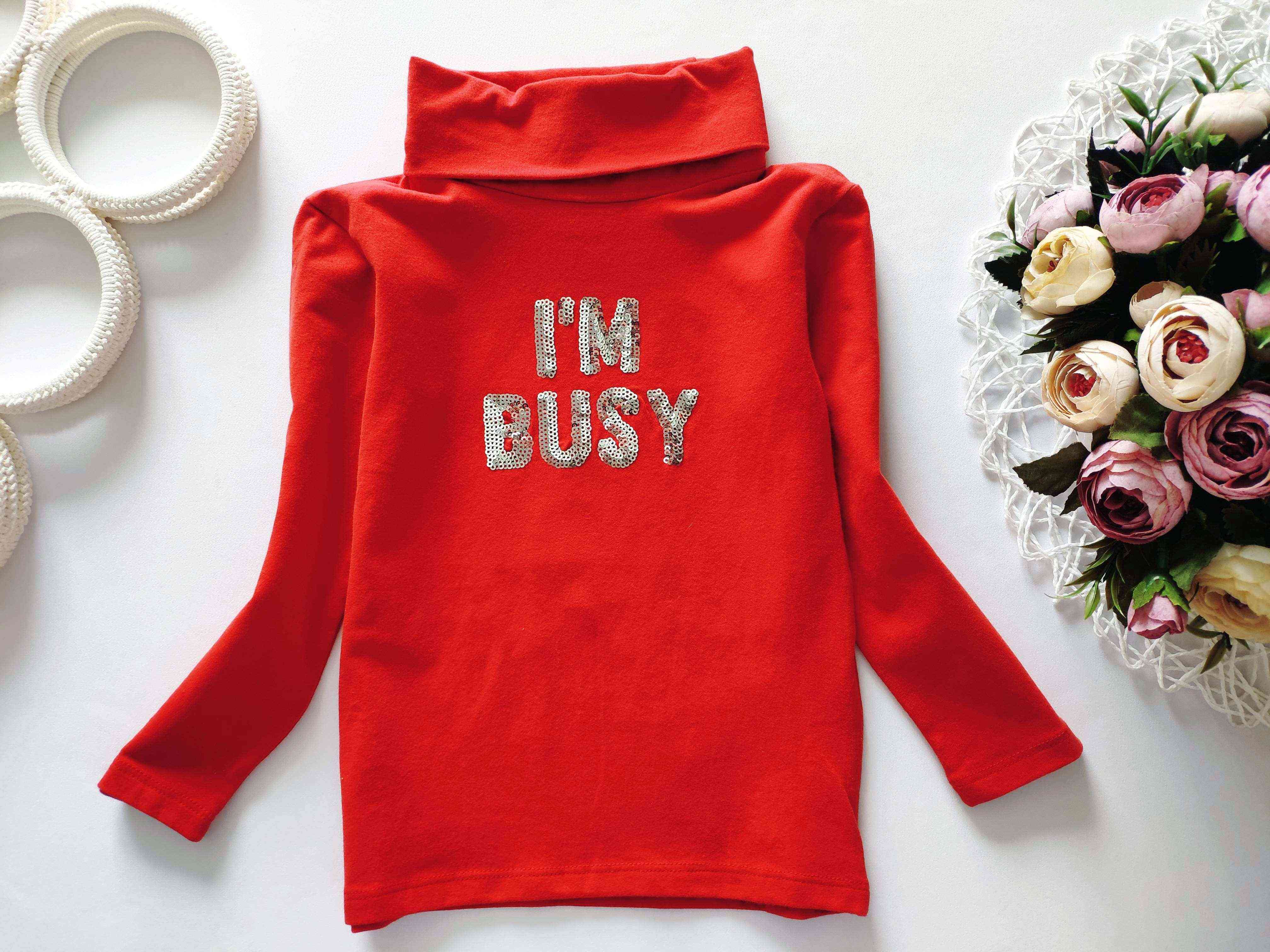 1,2 роки, зріст 86 Водолазка з паєтками