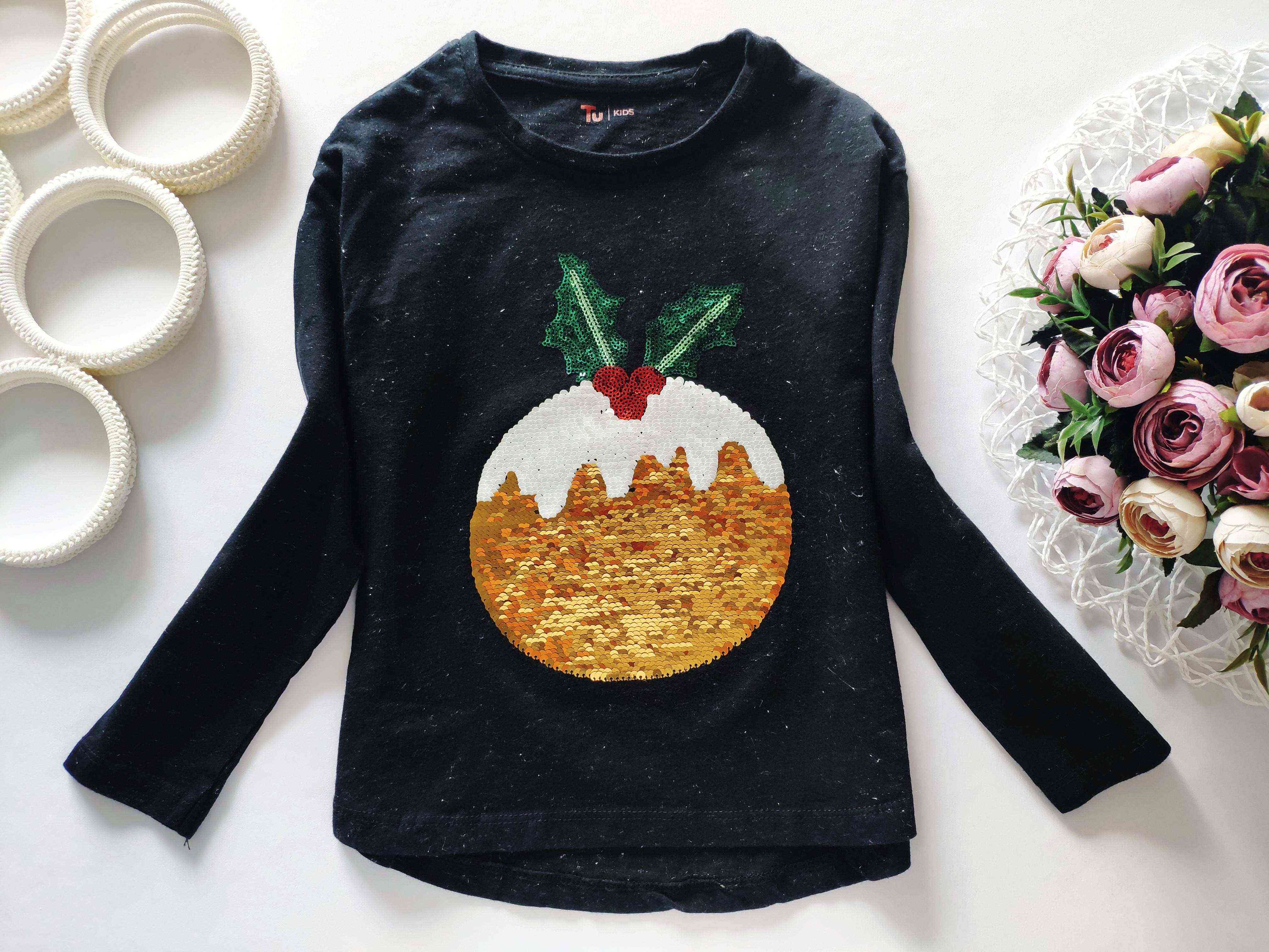 7 років, зріст 122 Лонгслів у паєтках