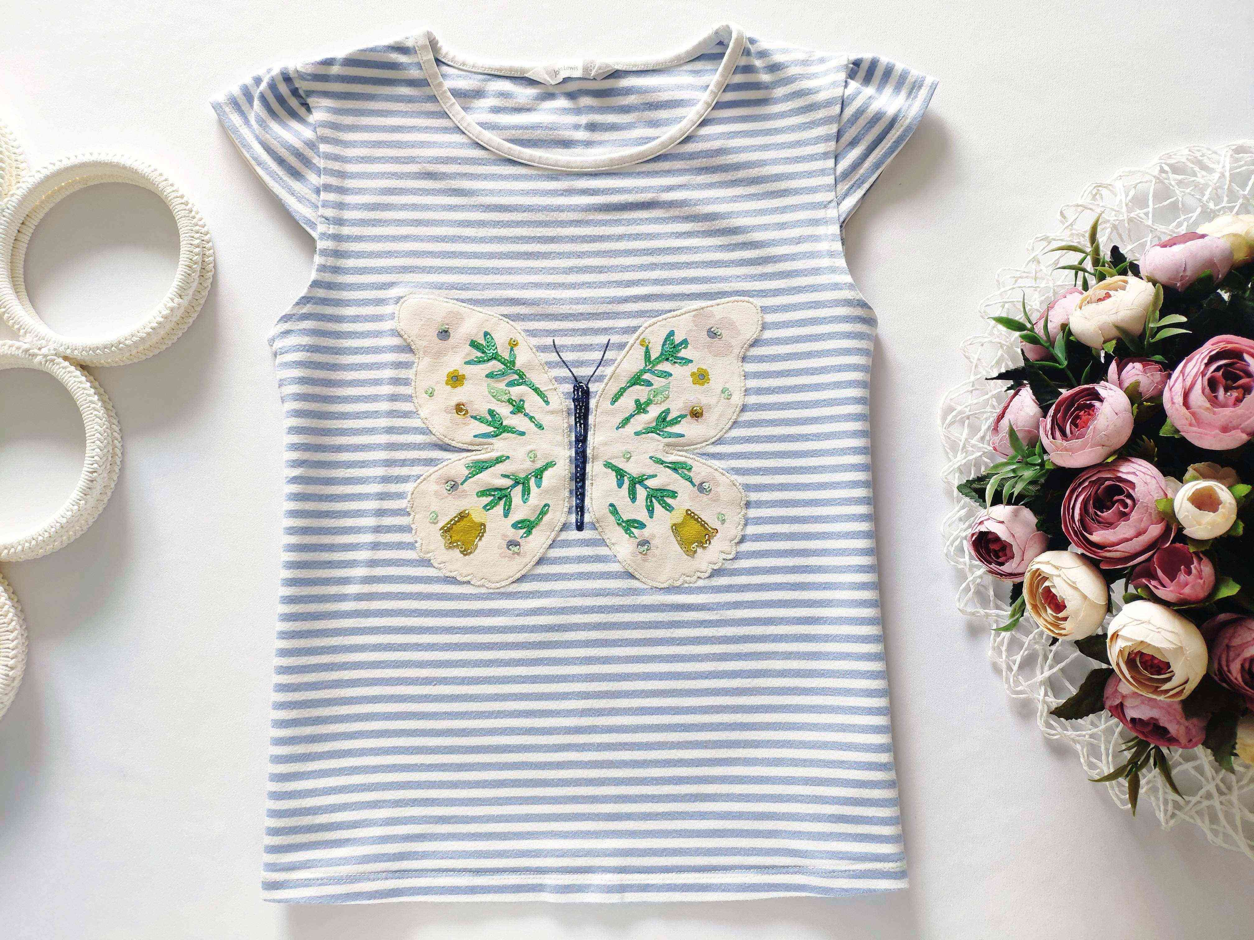 8 років, зріст 128 Смугаста футболка