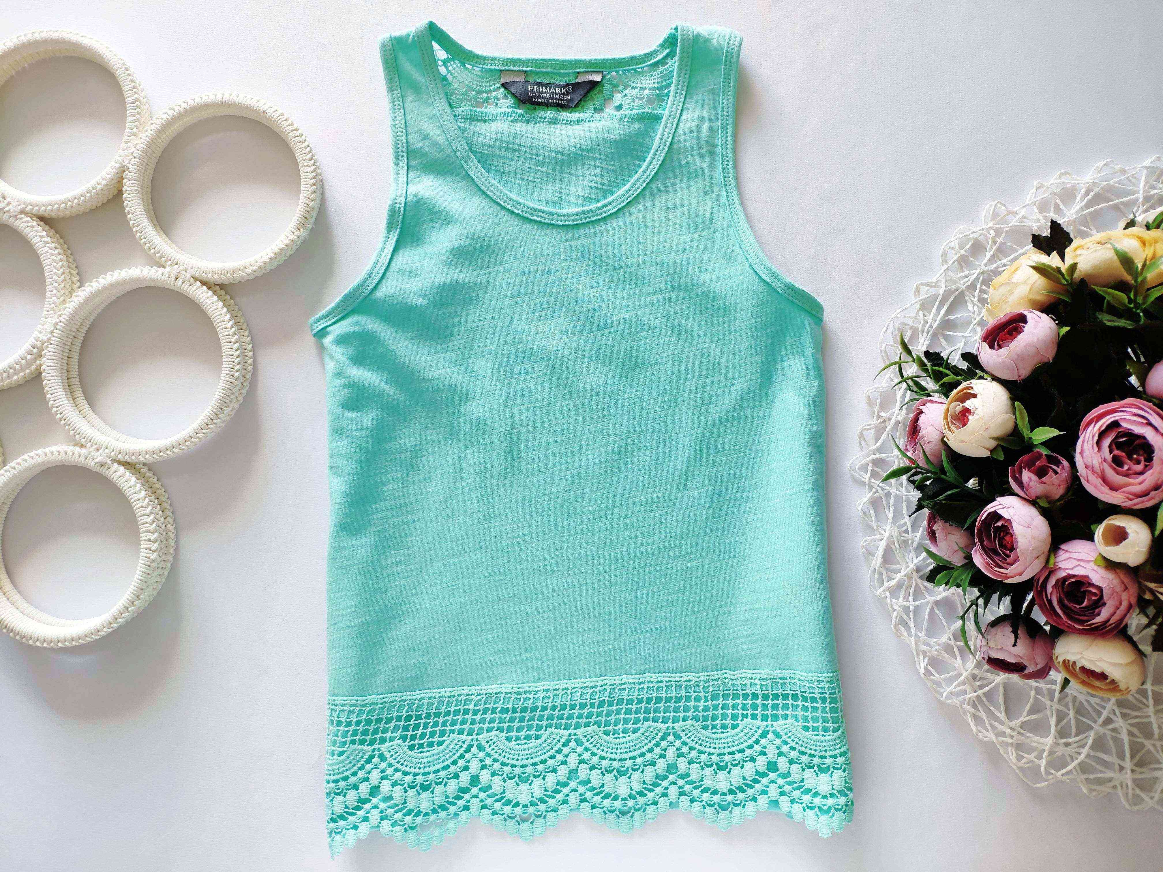 6,7 років, зріст 116,122 Нова м'ятна майка