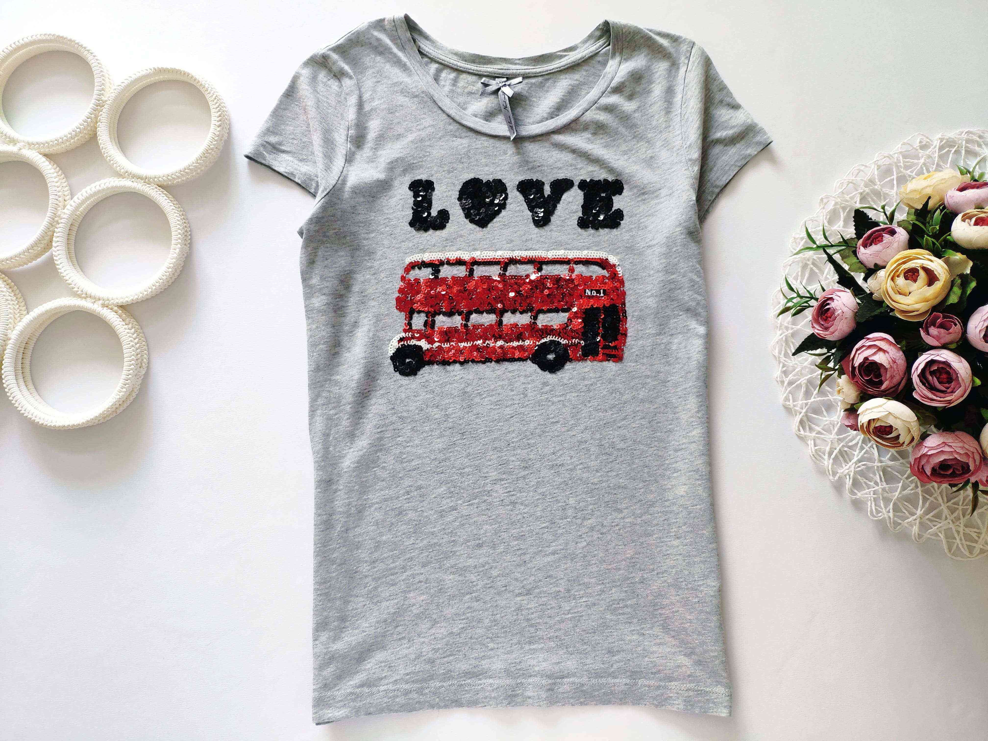 9,10 років, зріст 134,140 Футболка з паєтками