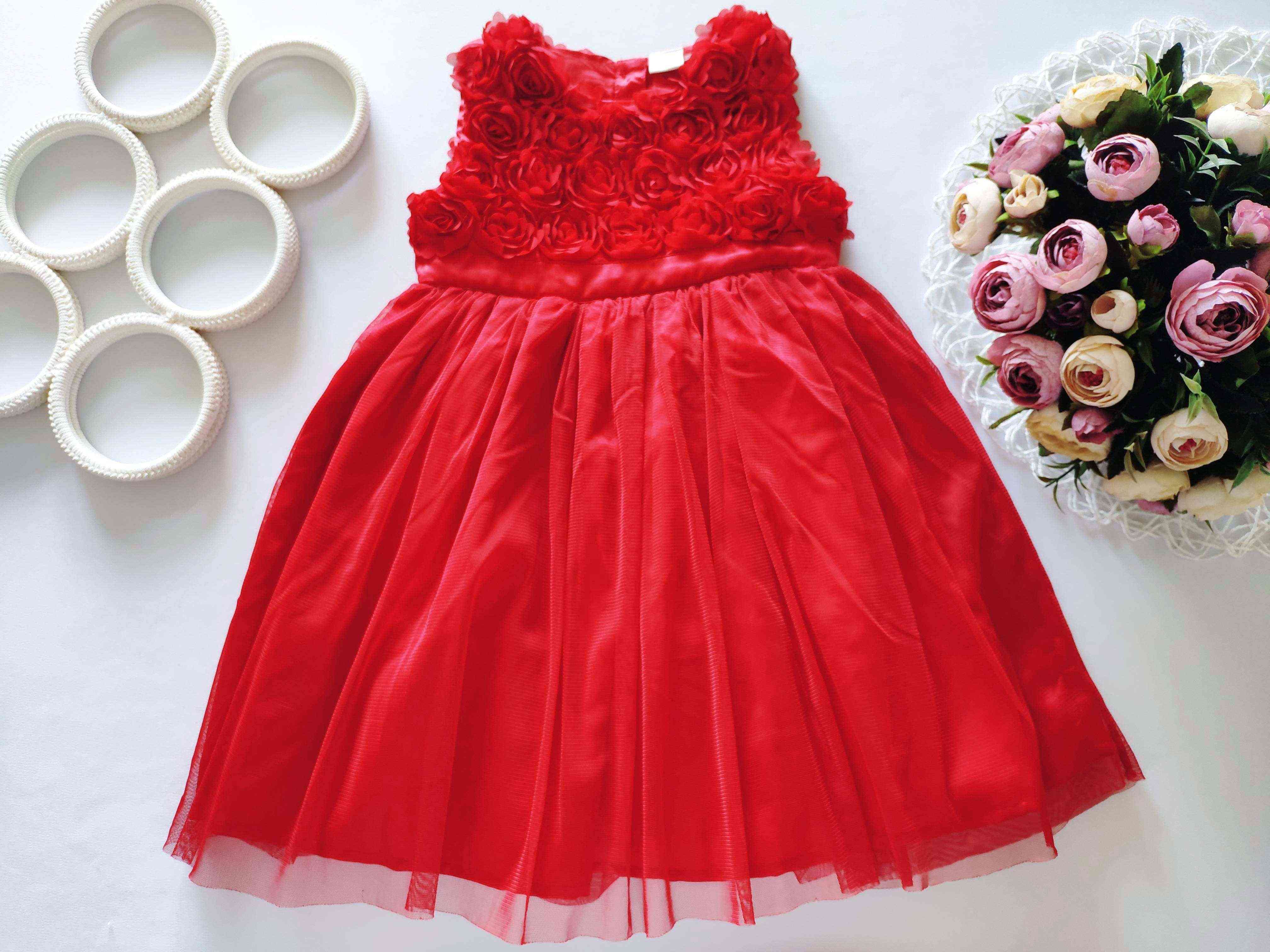 18\24 міс, зріст 86,92 Пишна червона сукня