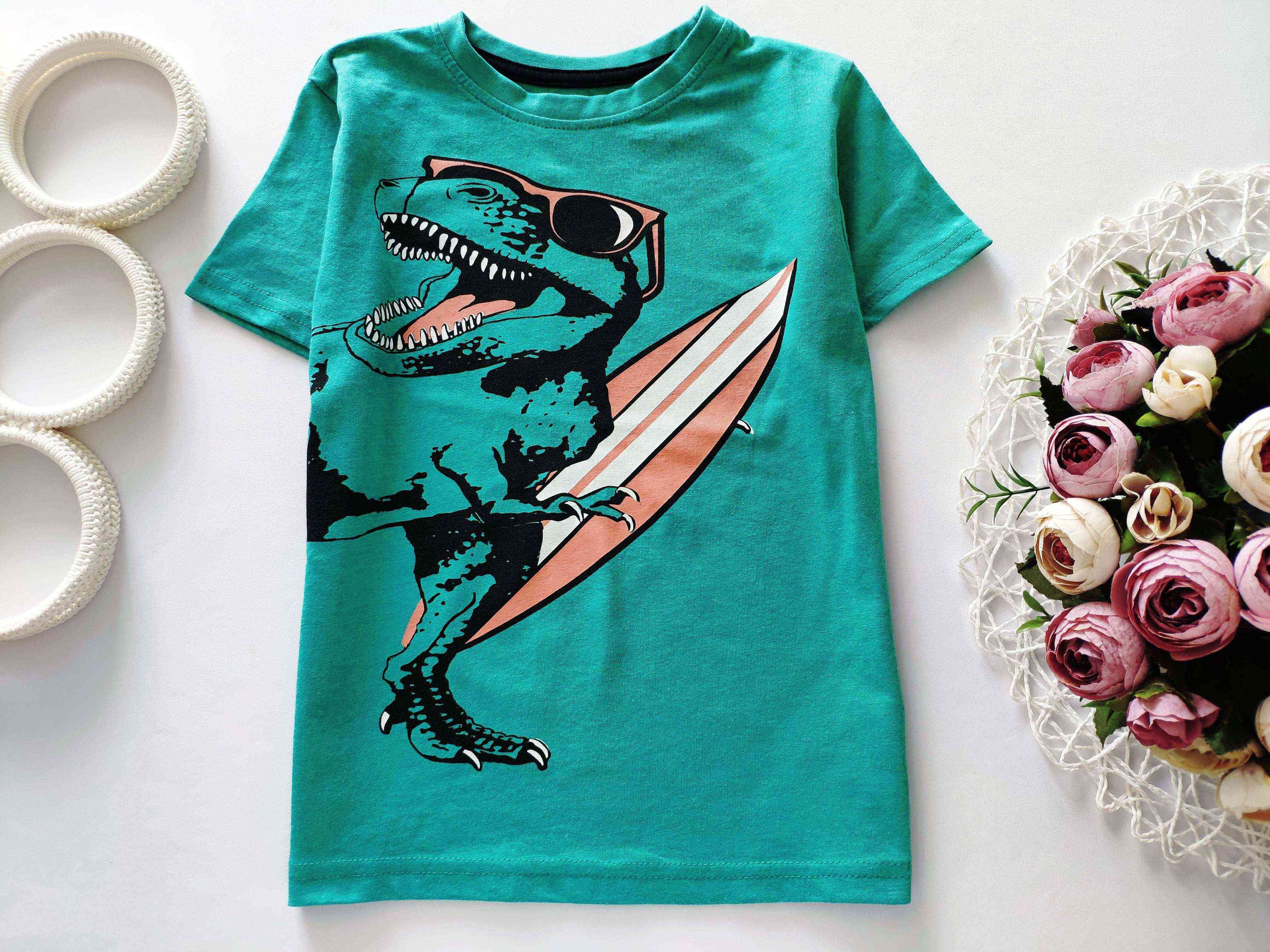 5,6 років, зріст 116 Футболка з динозавром