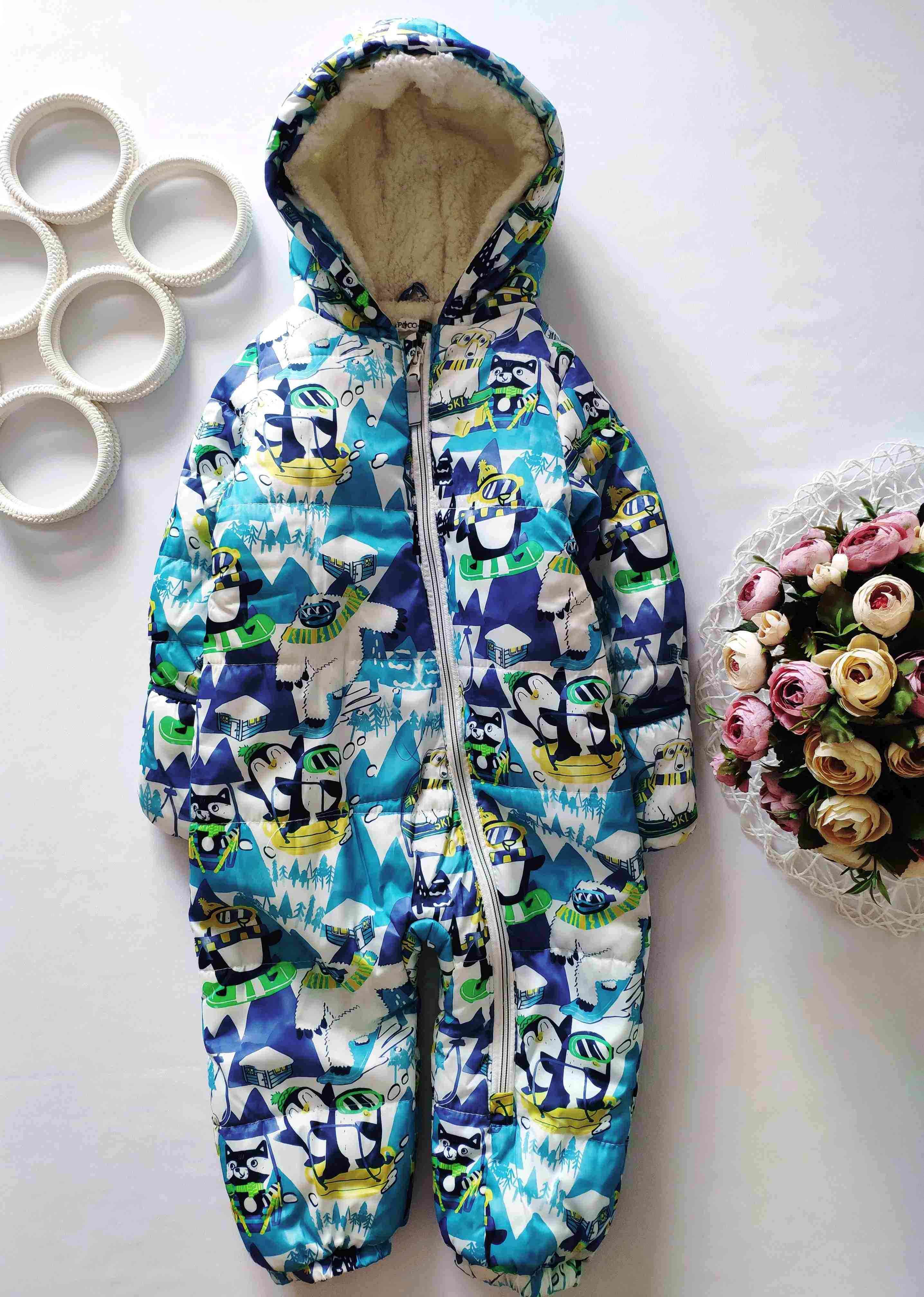 18-24 міс, зріст 86-92 Теплий комбінезон