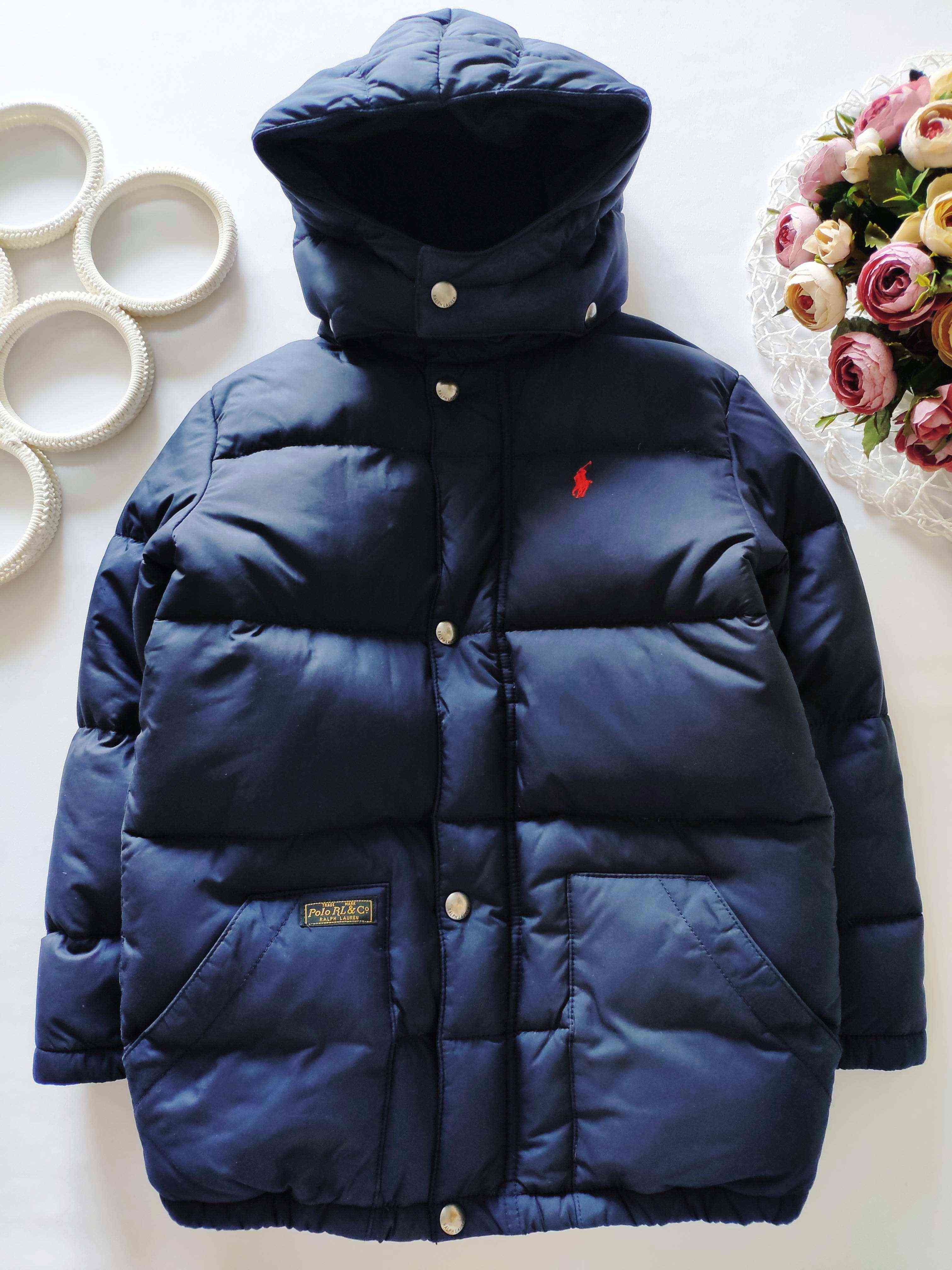 5-6 лет, рост 110-116 Натуральный пуховик