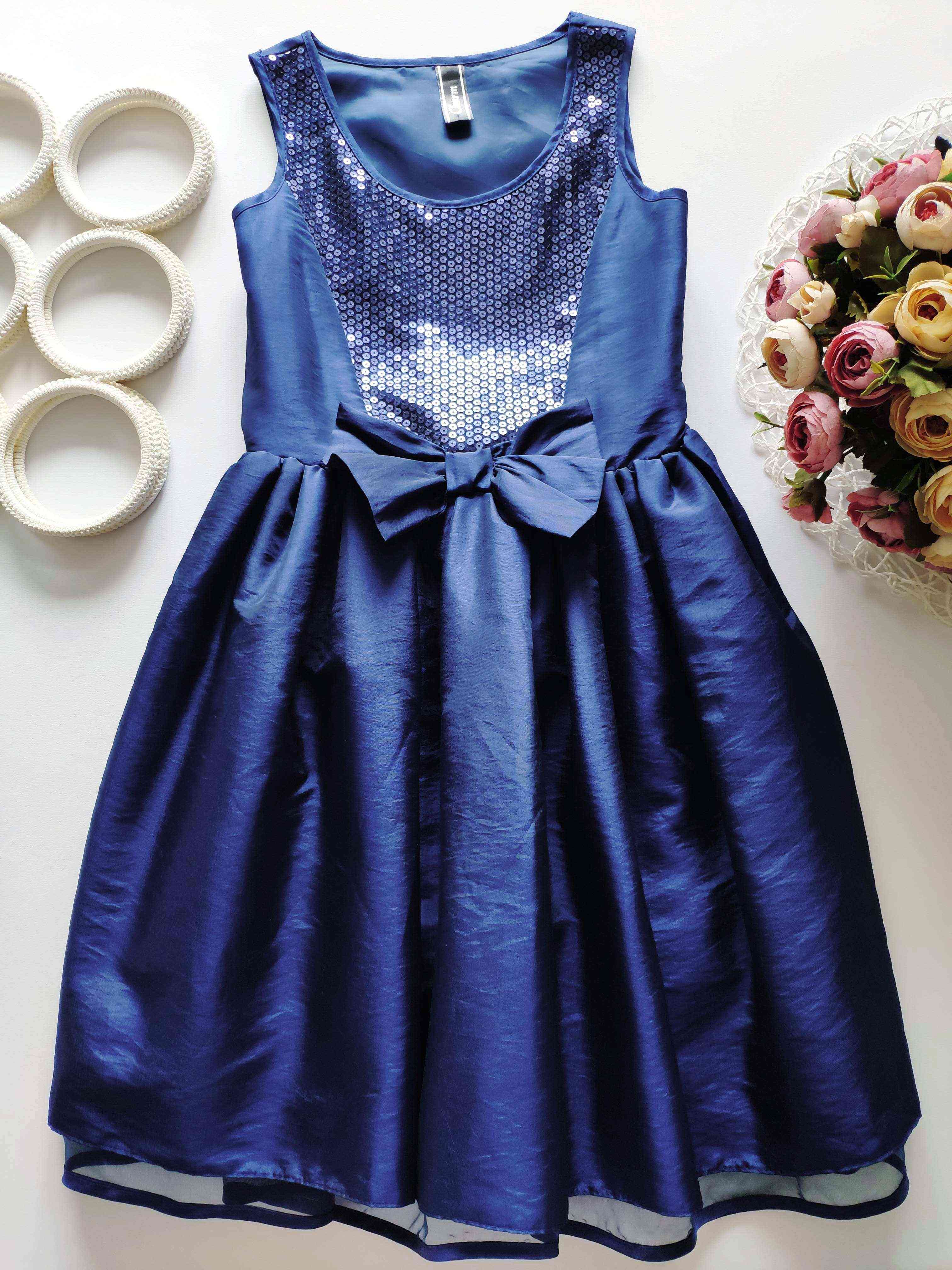 10 років, зріст 140 Синя ошатна сукня