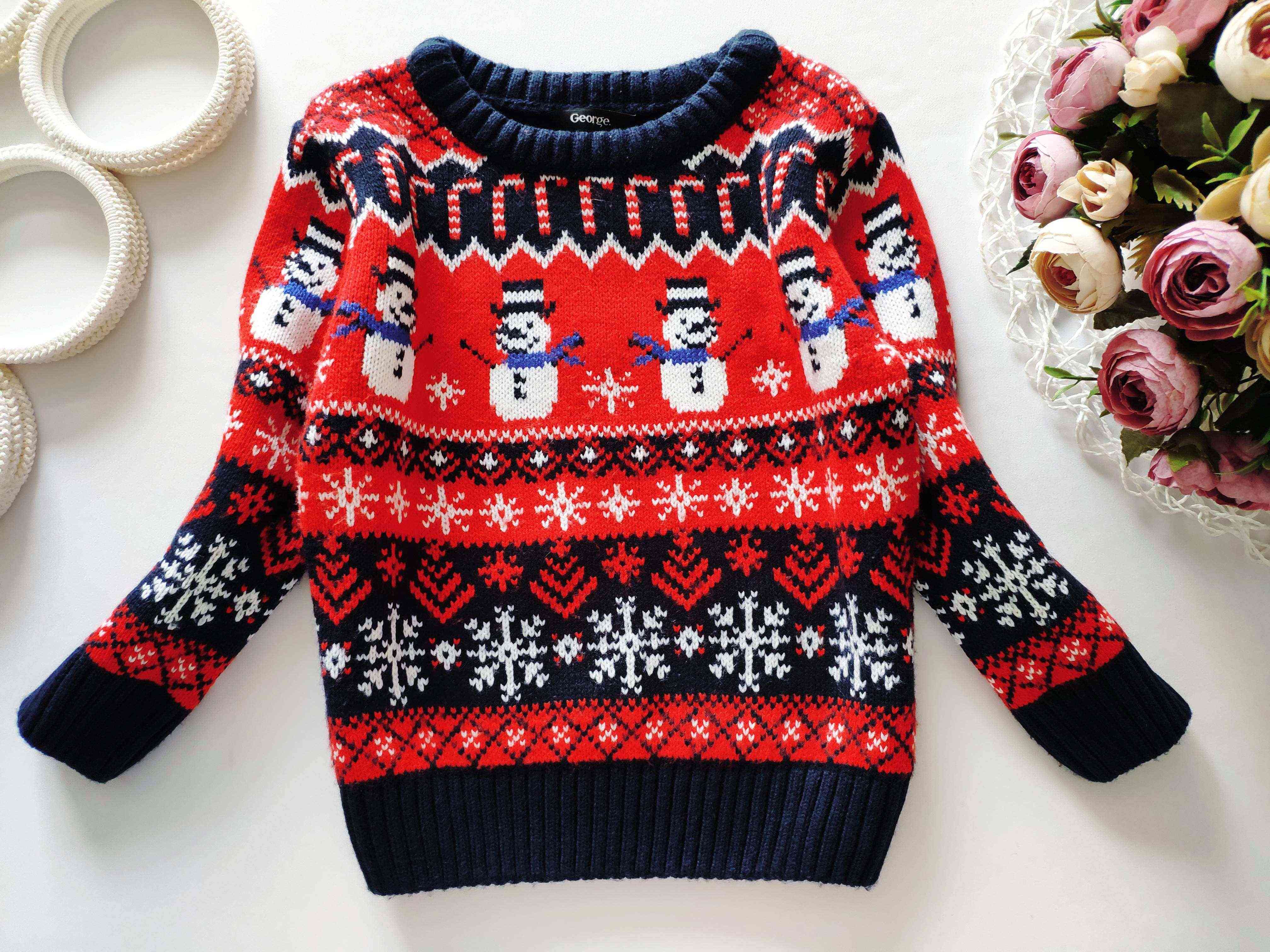 1,5\2 роки, зріст 86,92 Светр в сніговичках