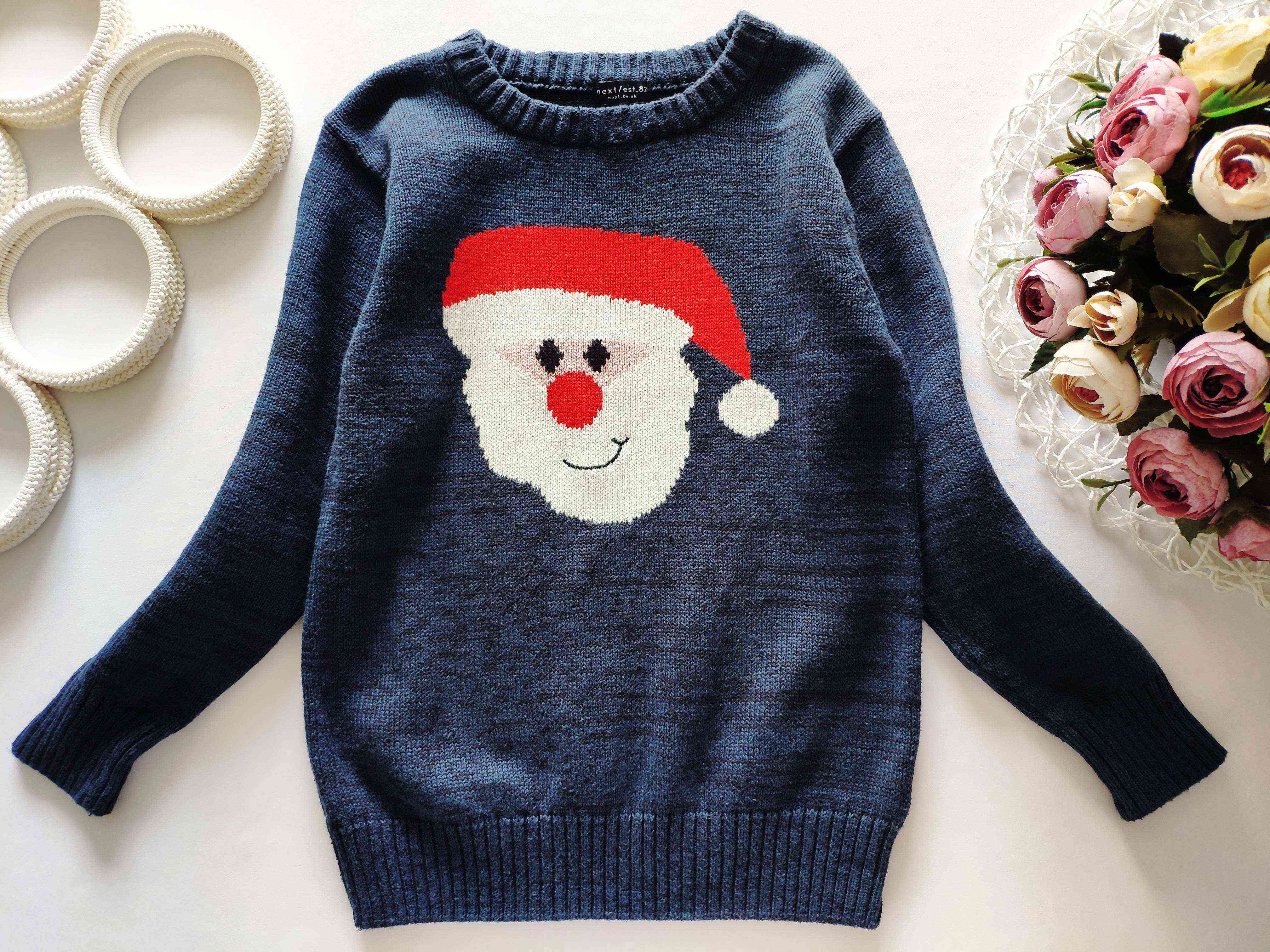 5 років, зріст 110 Котоновий светр дід мороз