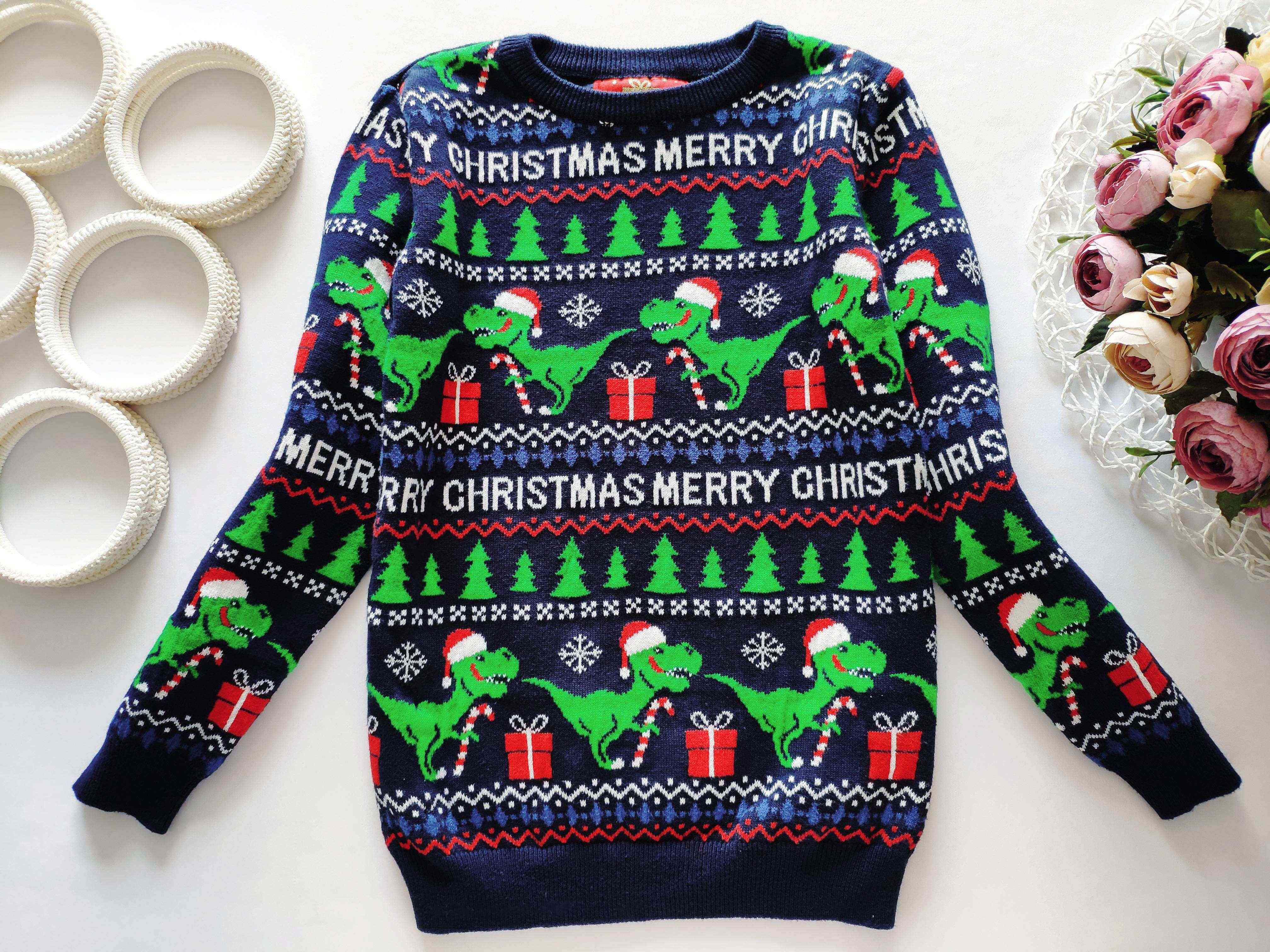 7,8 років, зріст 122,128 Светр в динозаврах