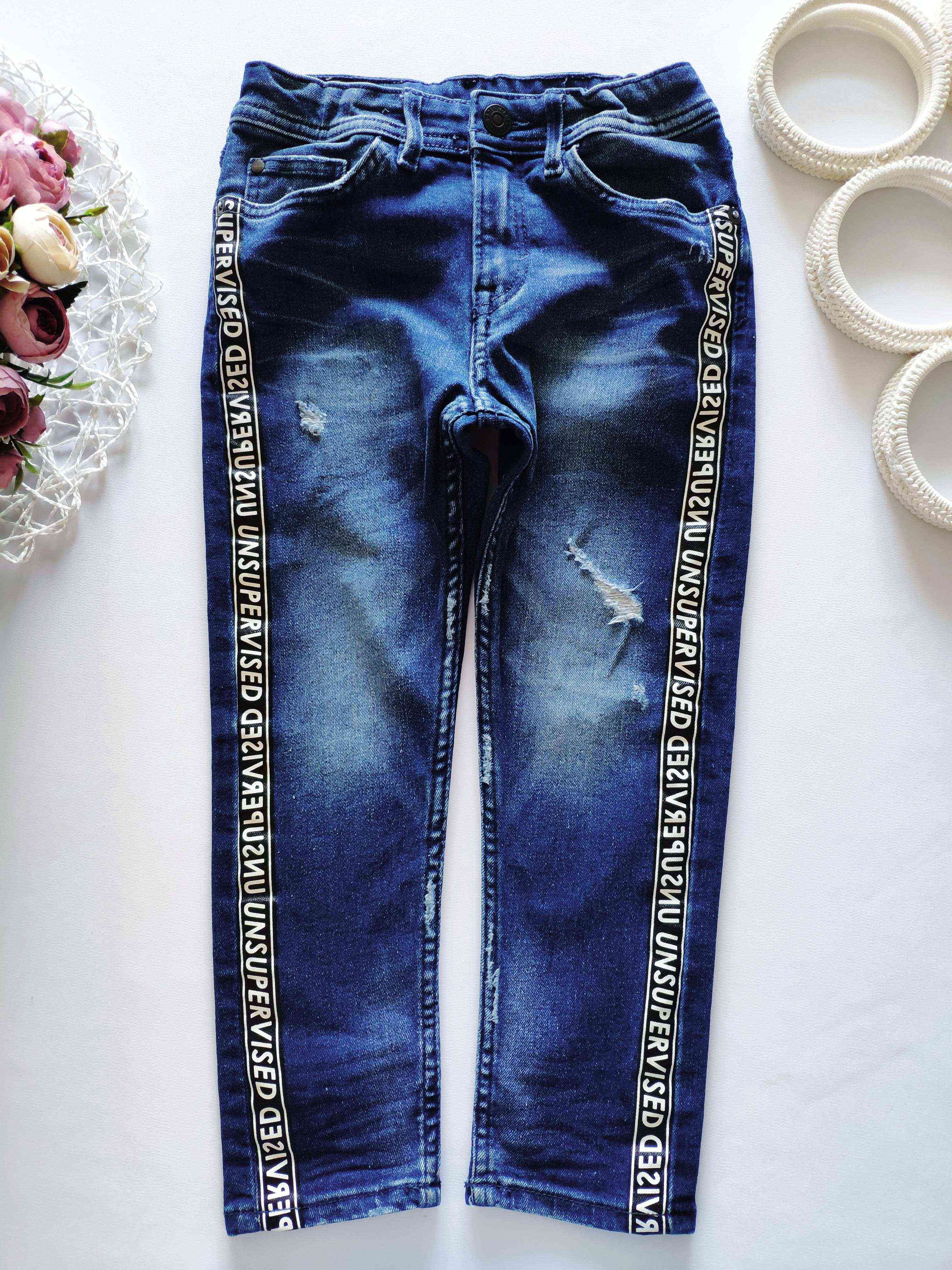 4,5 років, зріст 110 Модні джинси з лампасами