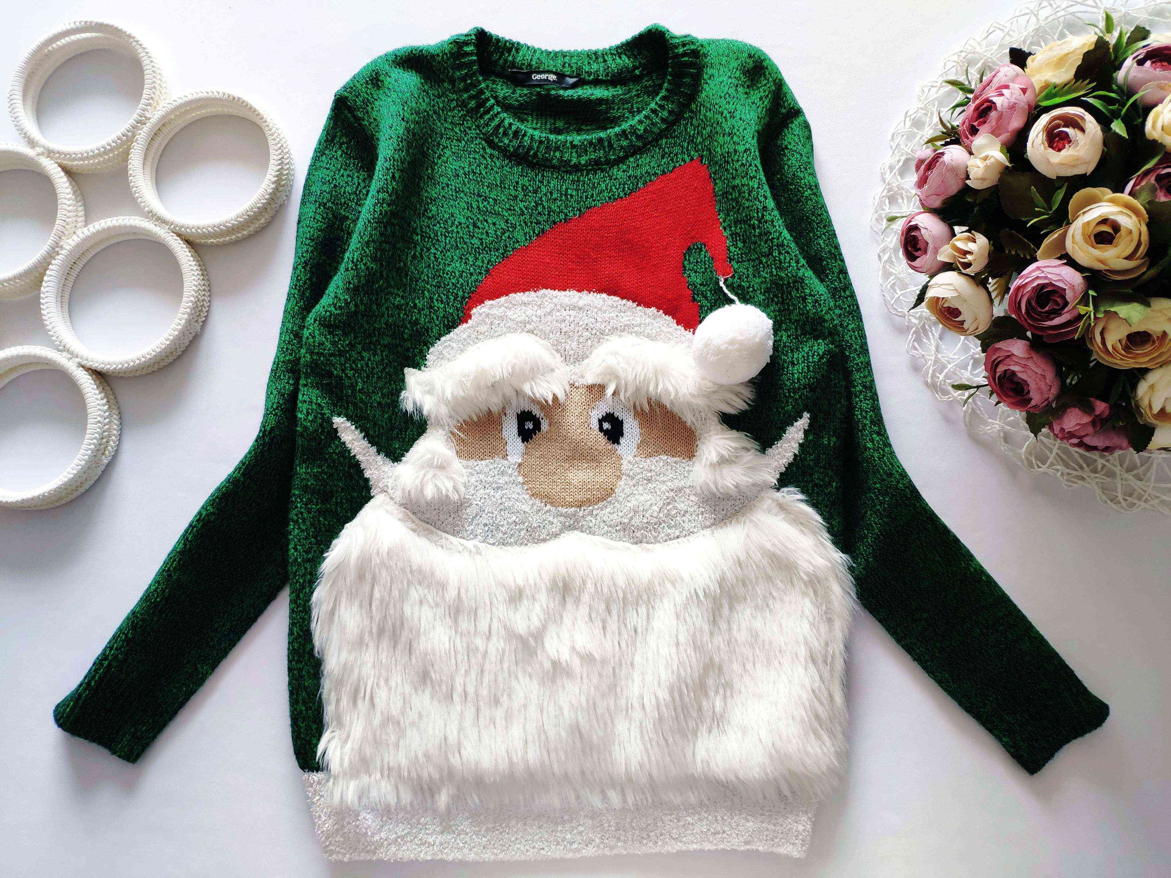 8,9 років, зріст 128,134 Новорічний дитячий светр