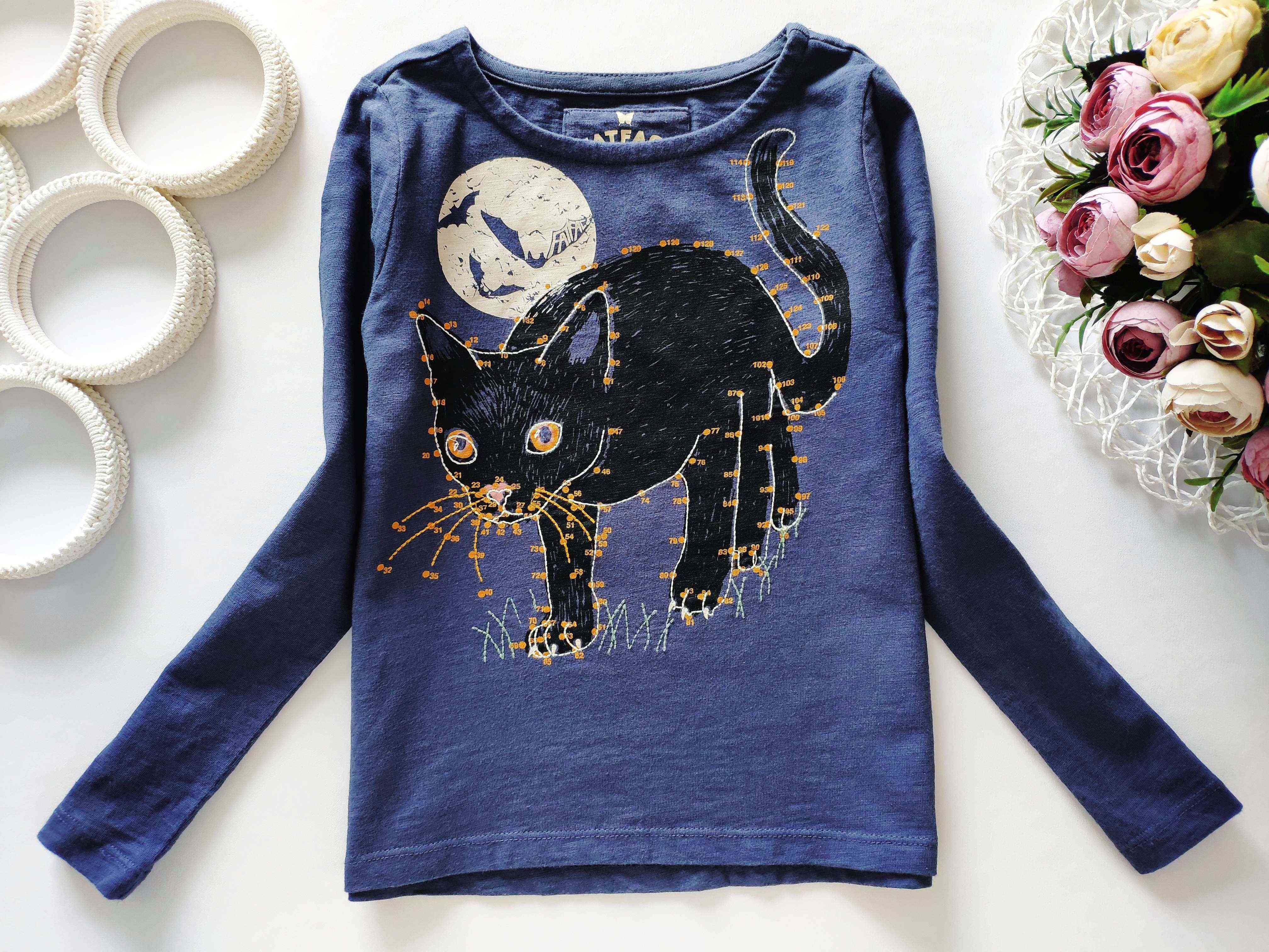 6,7 років, зріст 116,122 Лонгслів з котом