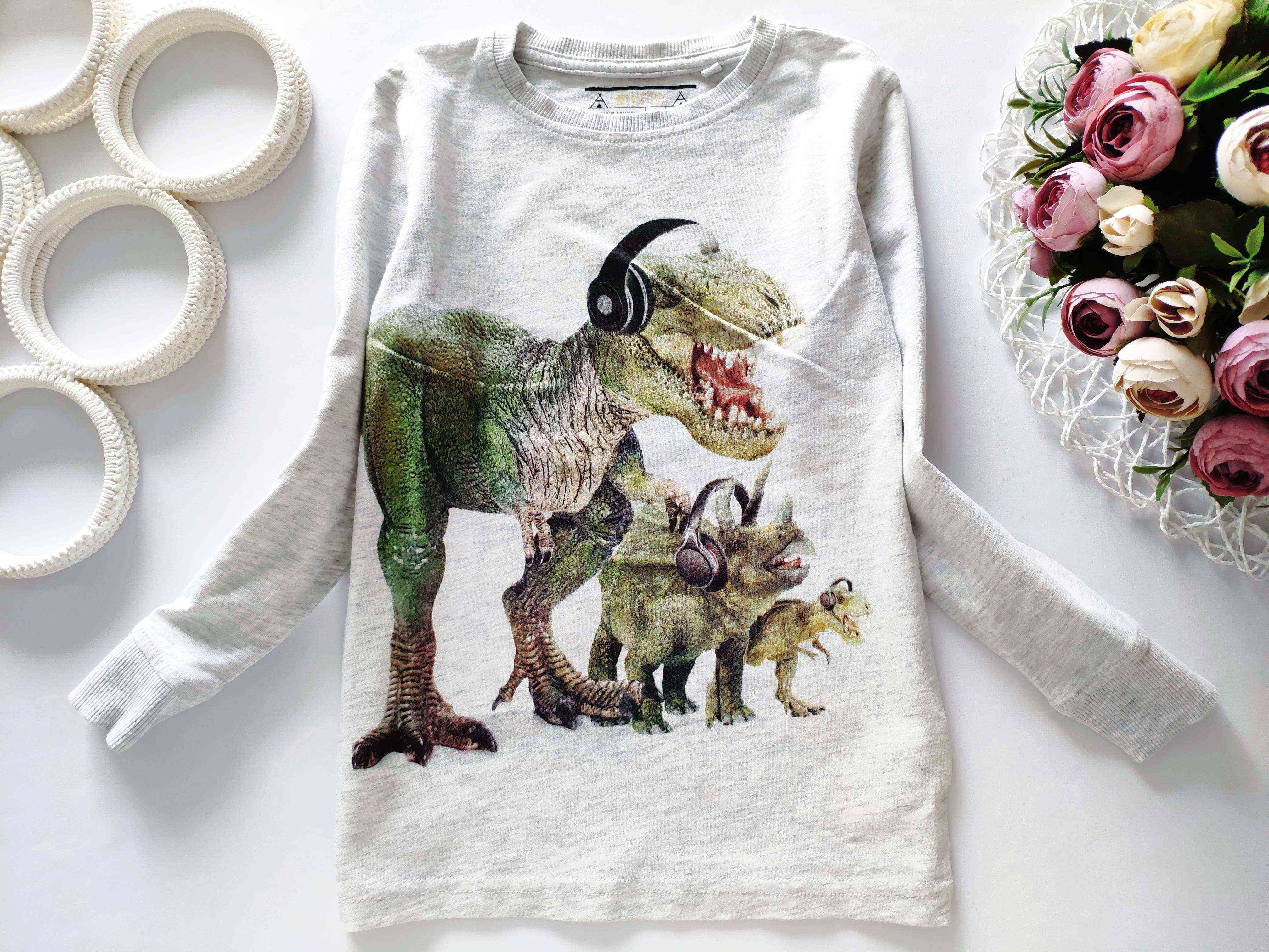 5 років, зріст 110 Лонгслів з динозавром