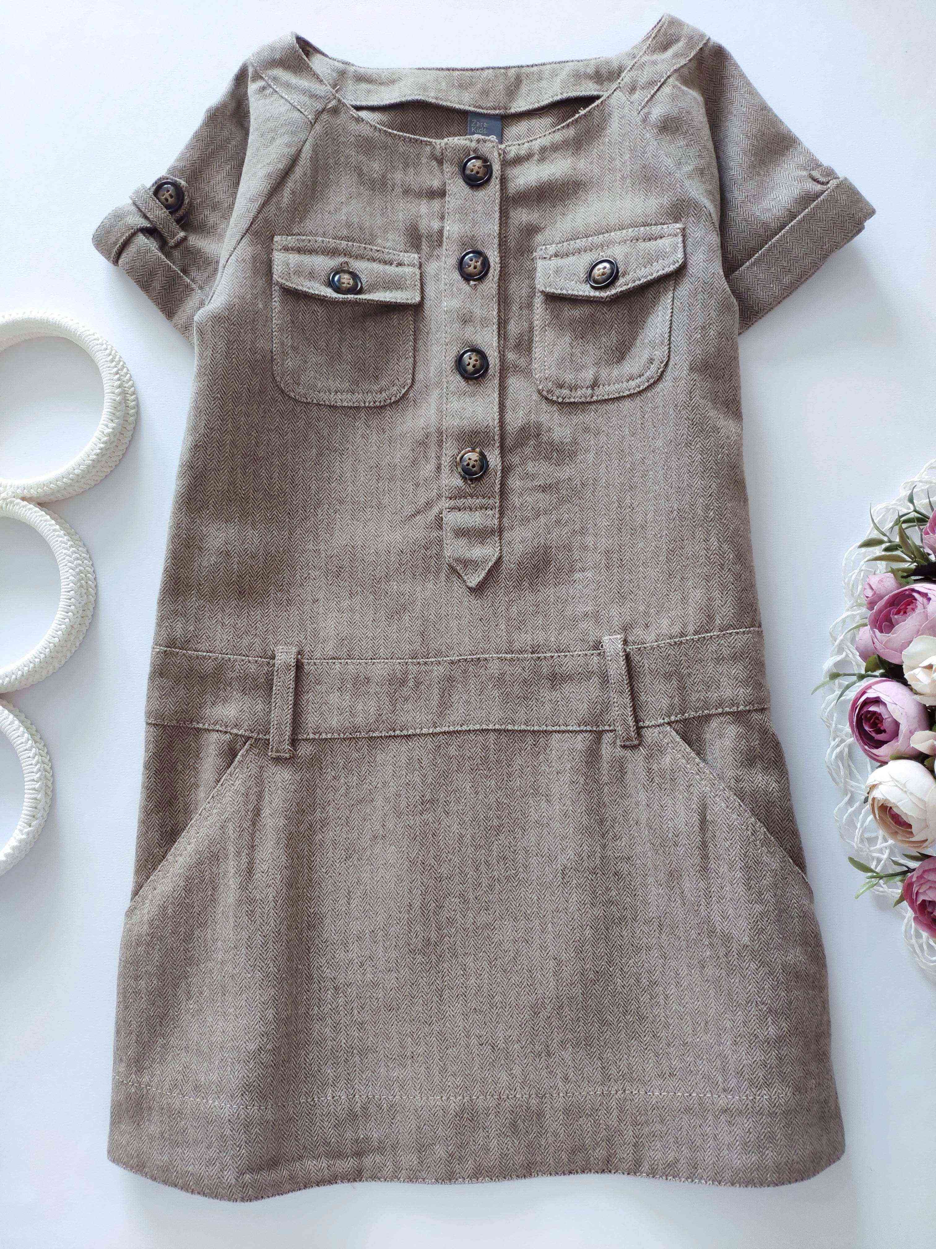 5,6 лет, рост 118 Теплое детское платье