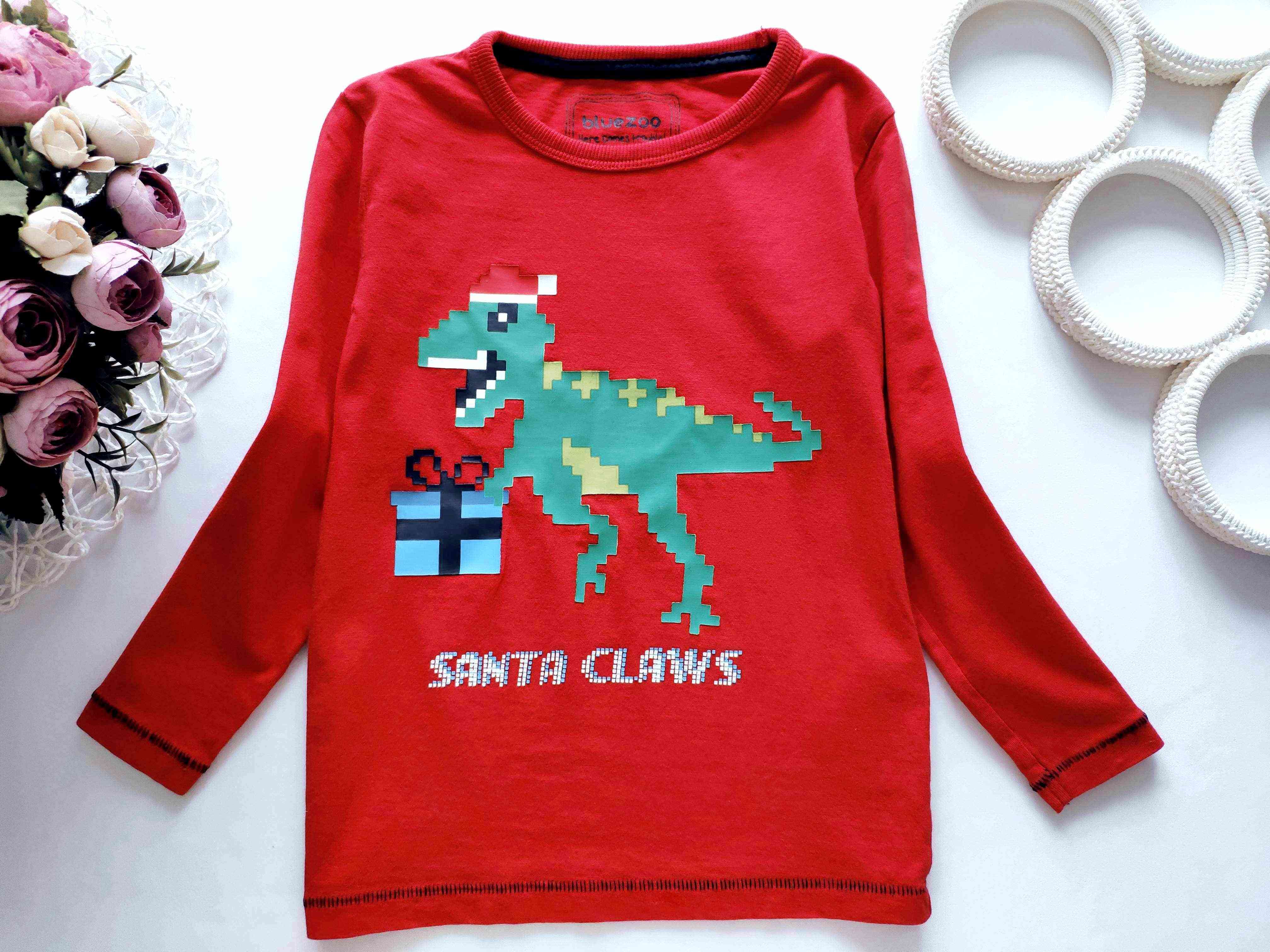 3,4 роки, зріст 104 Лонгслів з динозавром