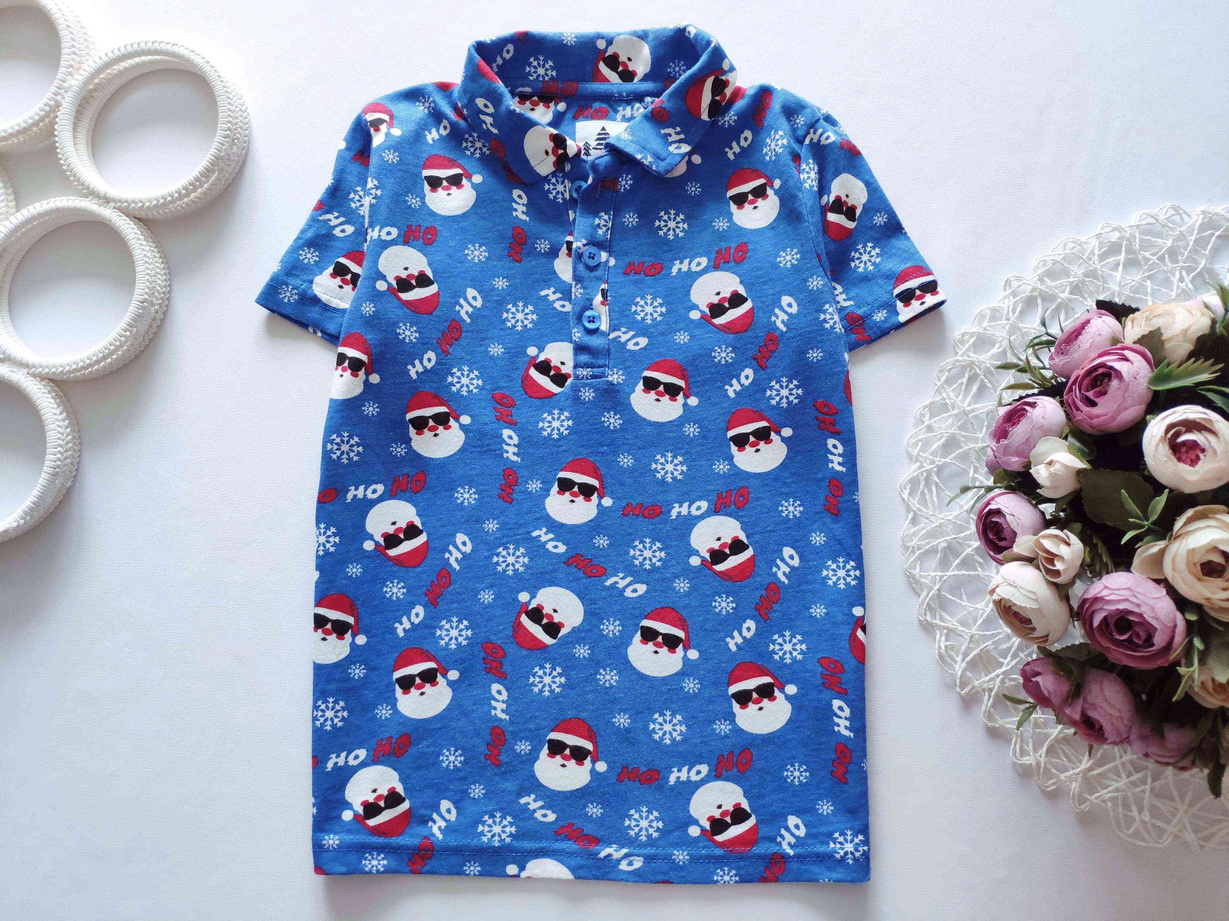 5,6 лет, рост 110,116 Новогоднее поло