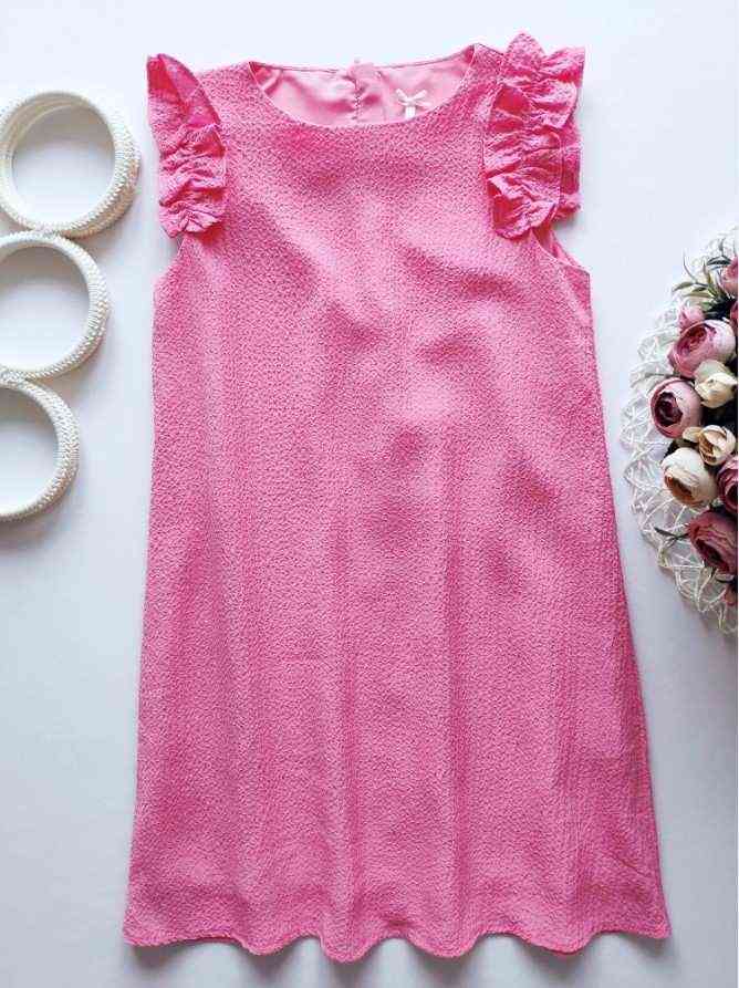 7 лет, рост 122 Нарядное розовое платье