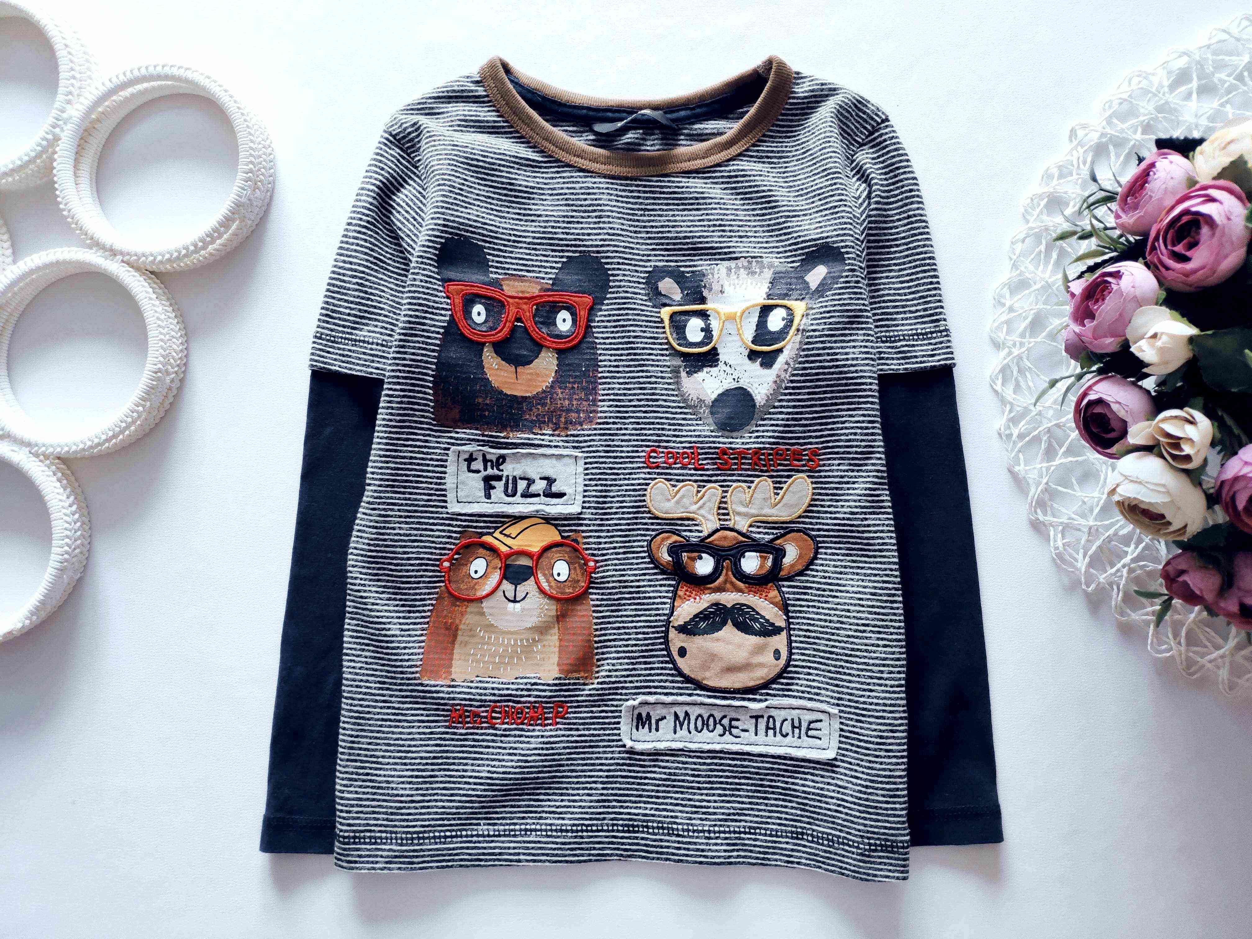 3,4 роки, зріст 98,104 Жіночий лонгслів для хлопчика