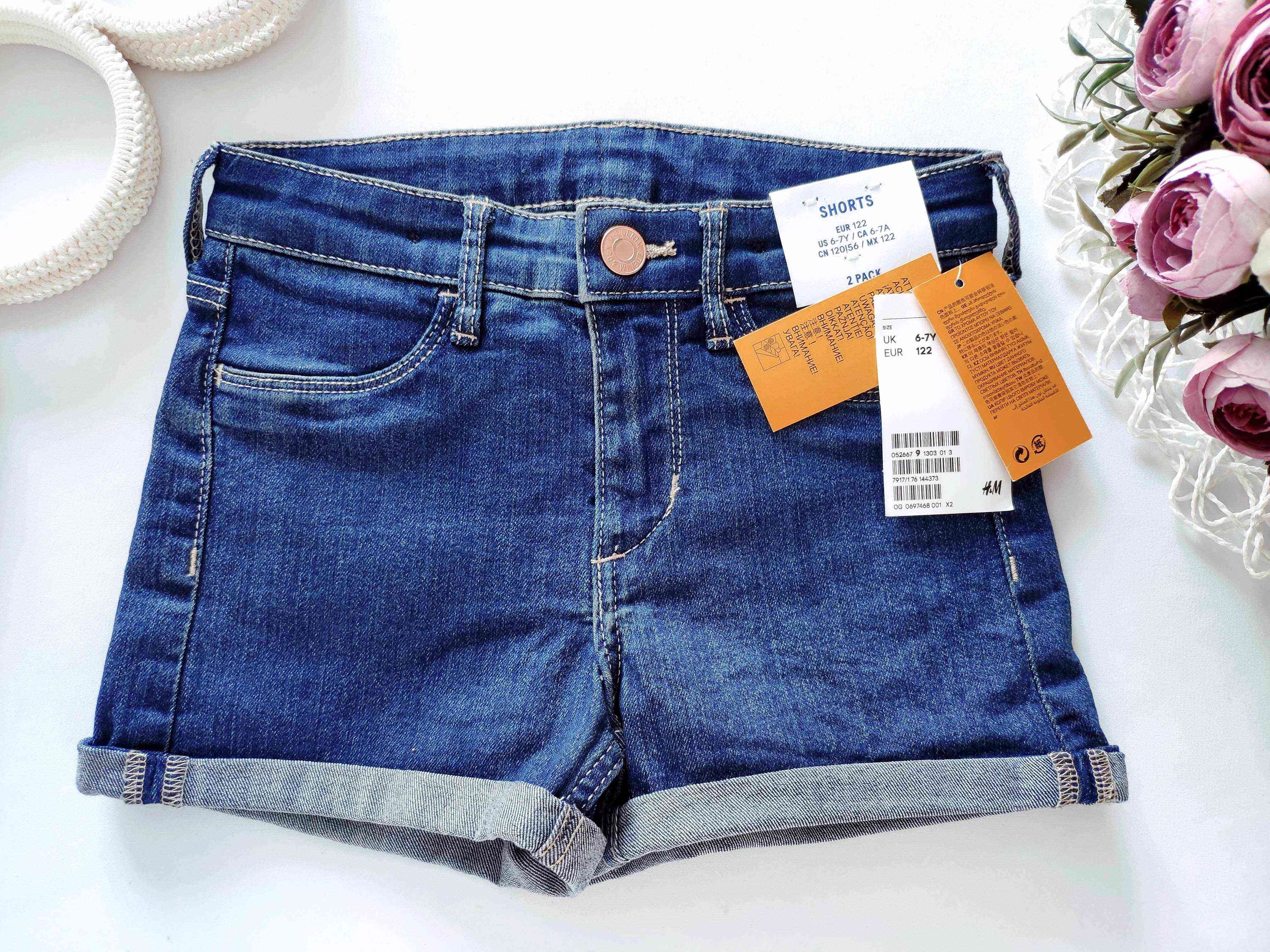 6,7 років, зріст 122 Нові джинсові шорти