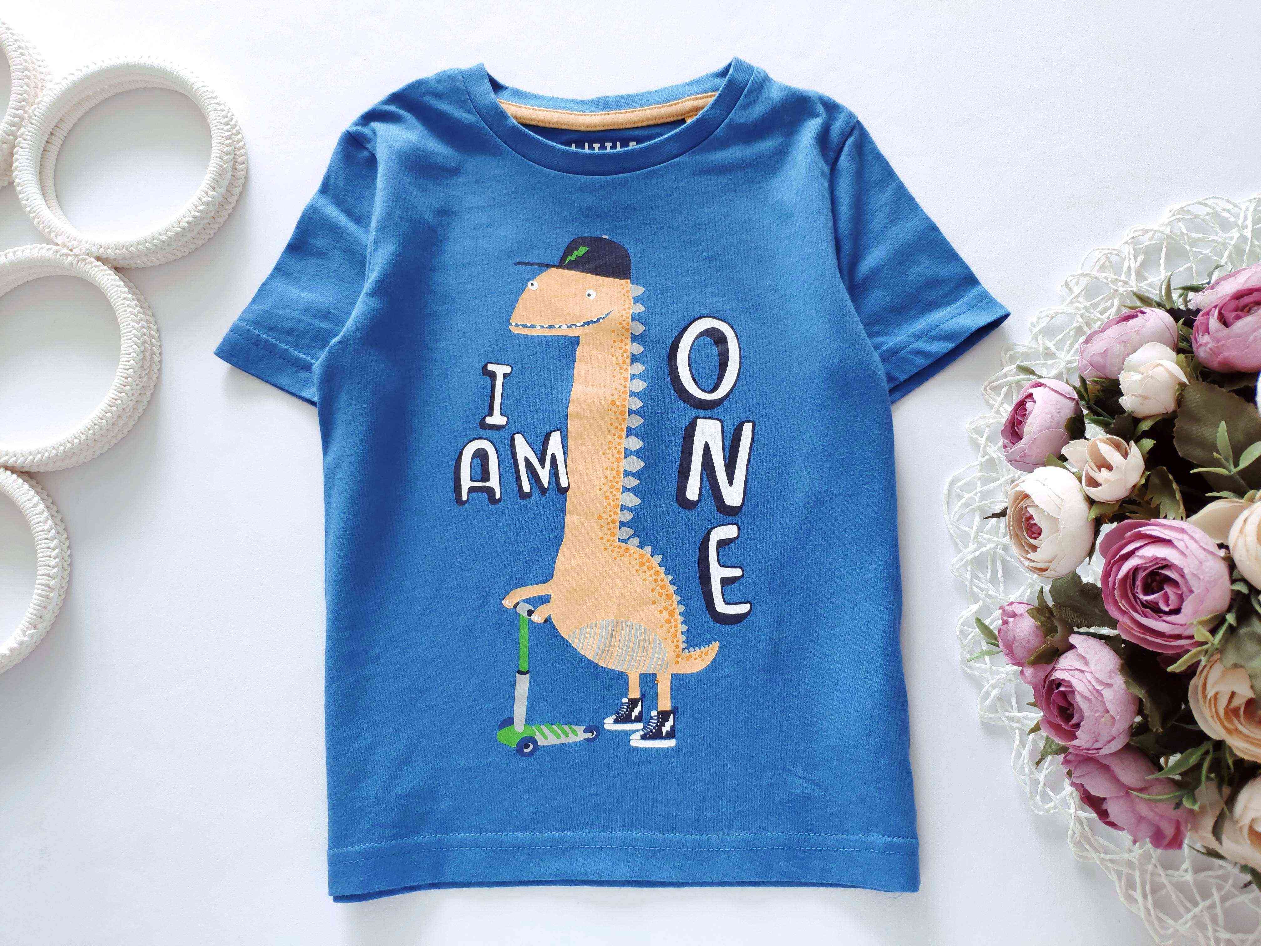 12\18 міс, зріст 80,86 Дитяча футболка з динозавром