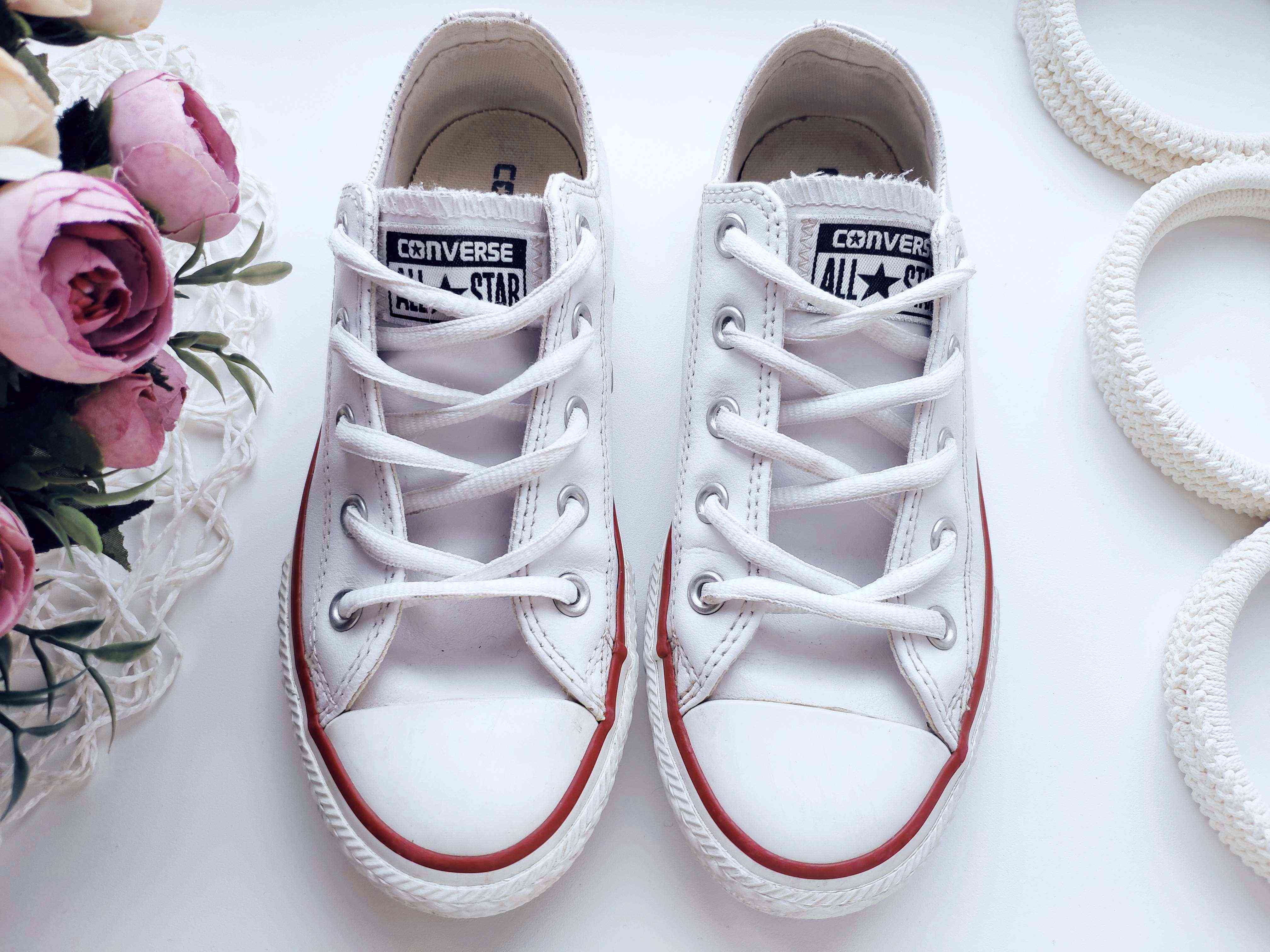 31,5 (20,5 см) Білі шкіряні кеди