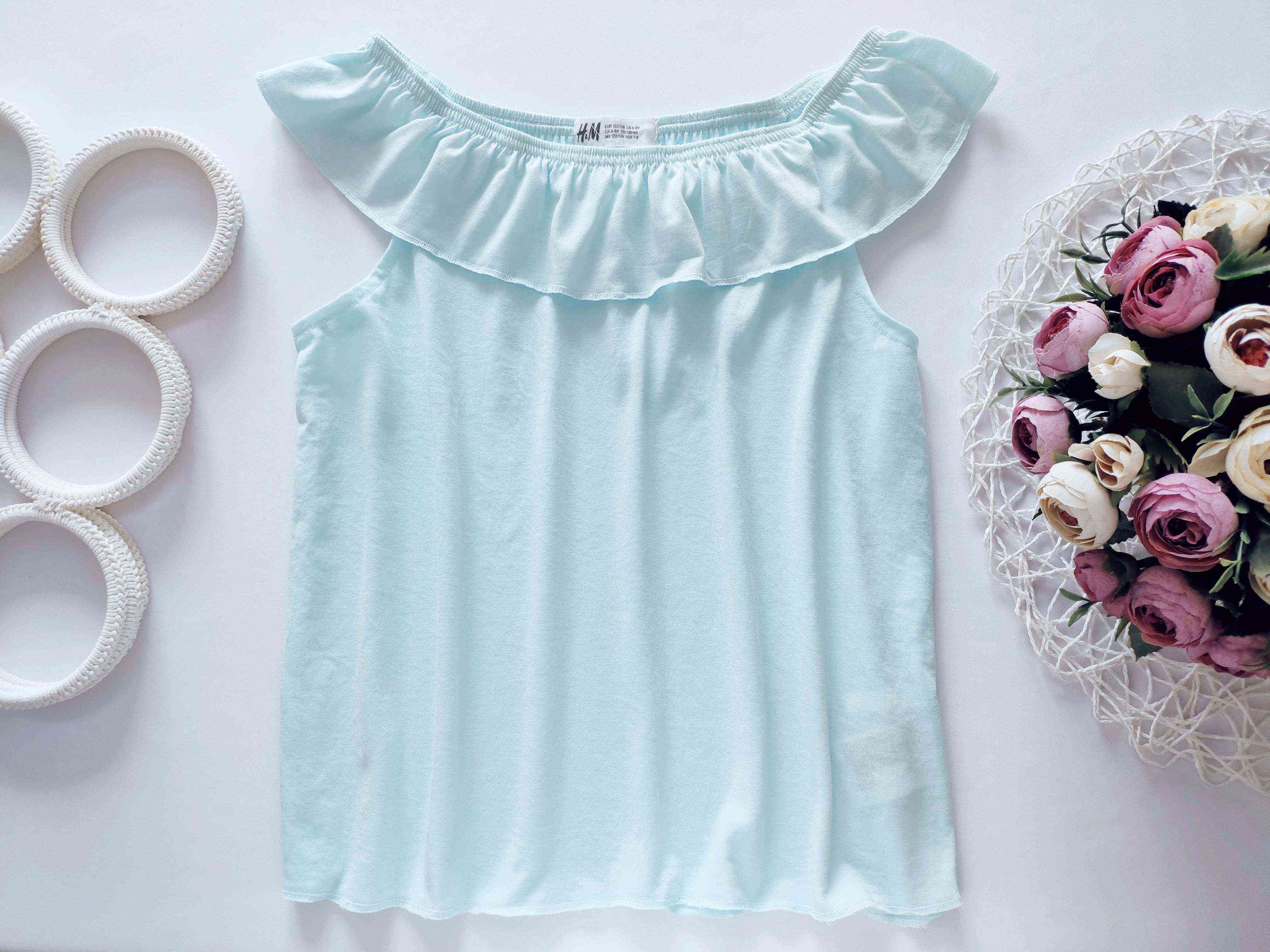 6,8 років, зріст 122,128 Нова м'ятна футболка