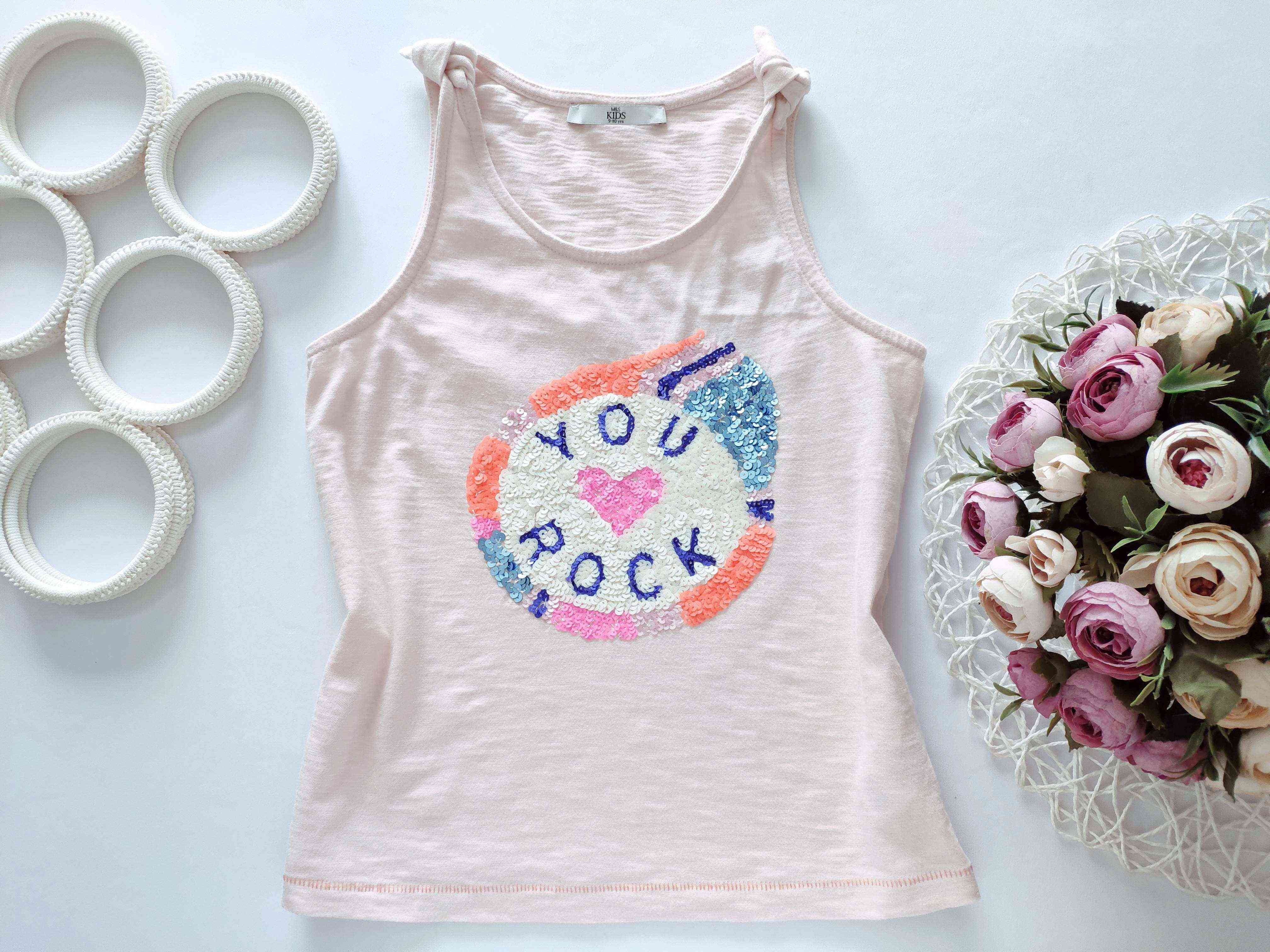 9,10 років, зріст 140 Майка з паєтками