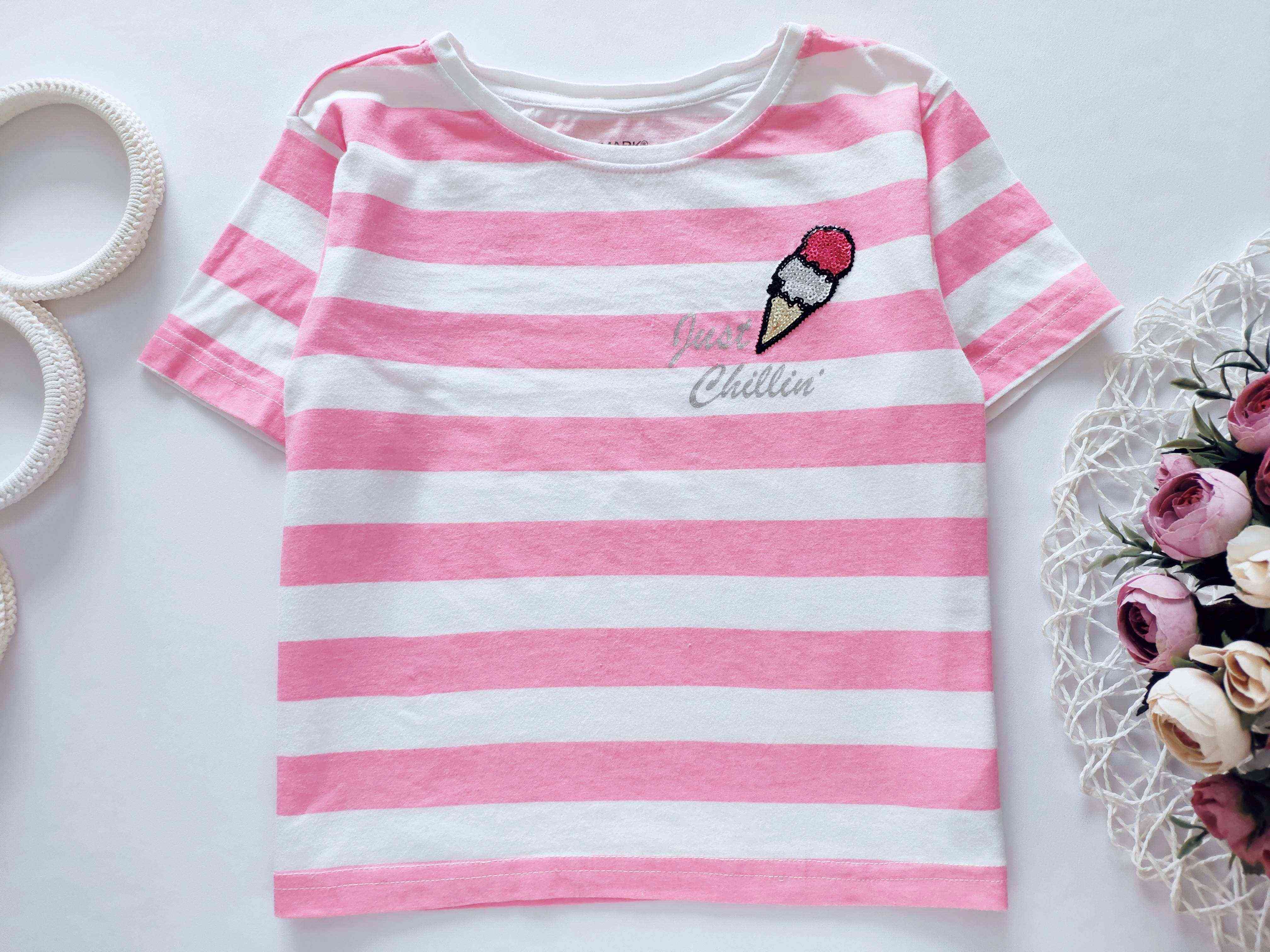 7,8 лет, рост 128 Футболка с мороженным