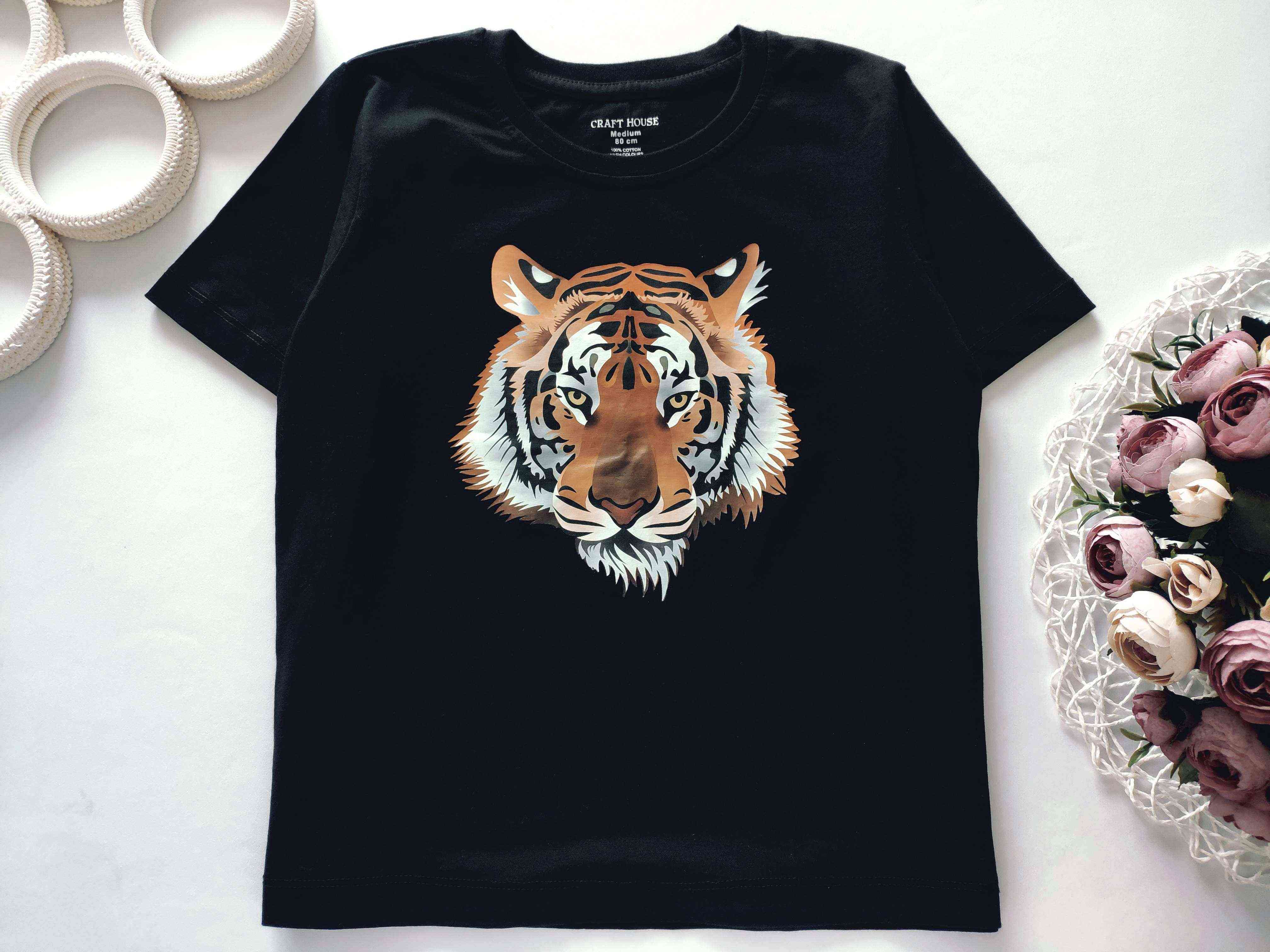 7,8 років, зріст 122,128 Футболка з тигром