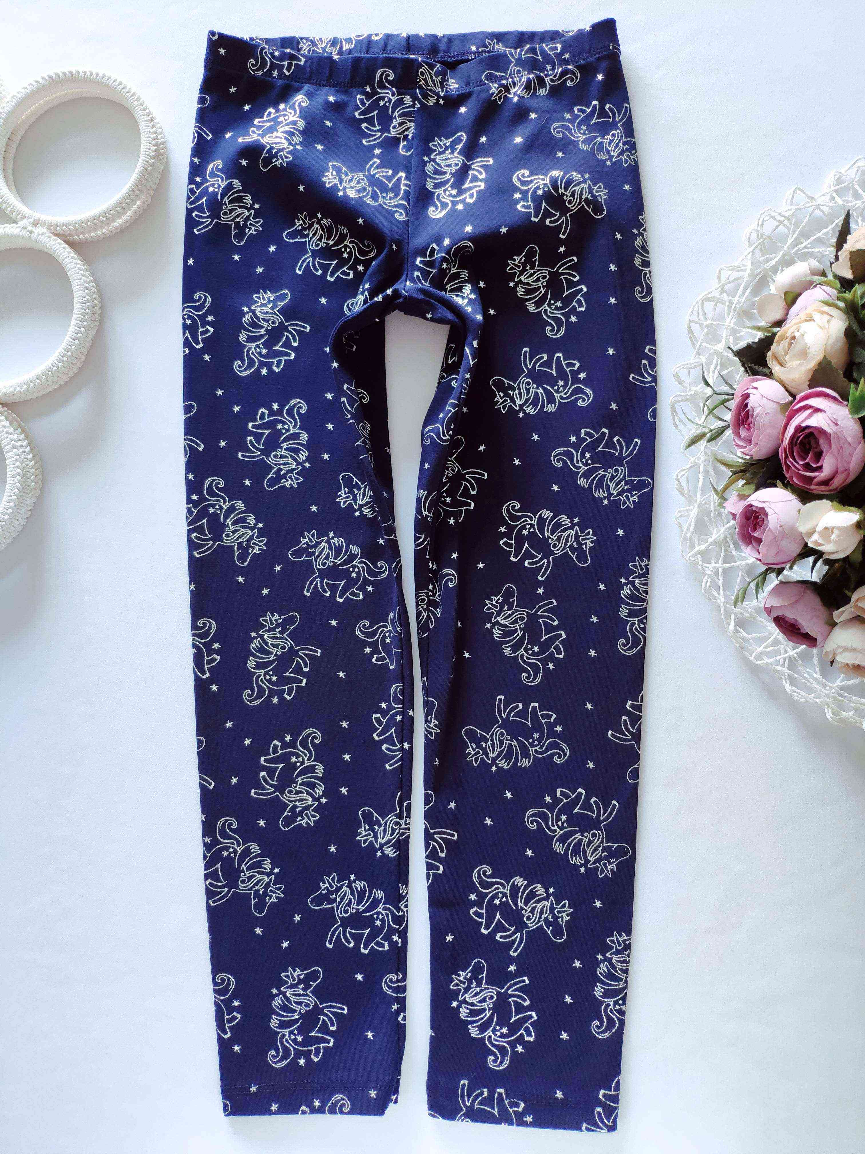 7,8 років, зріст 122,128 Лосини з одноріжками