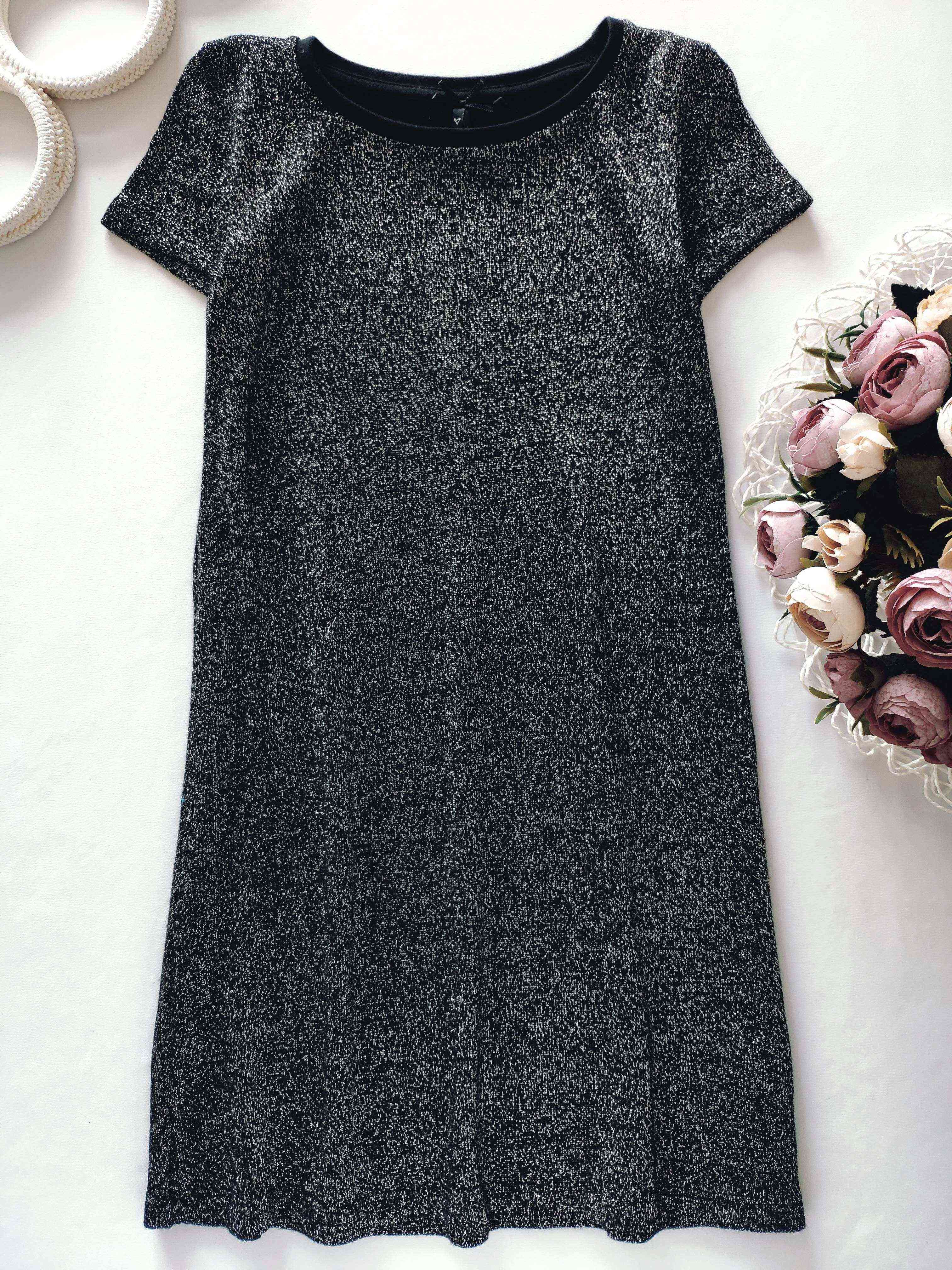 7 років, зріст 122 Блискуча чорна сукня