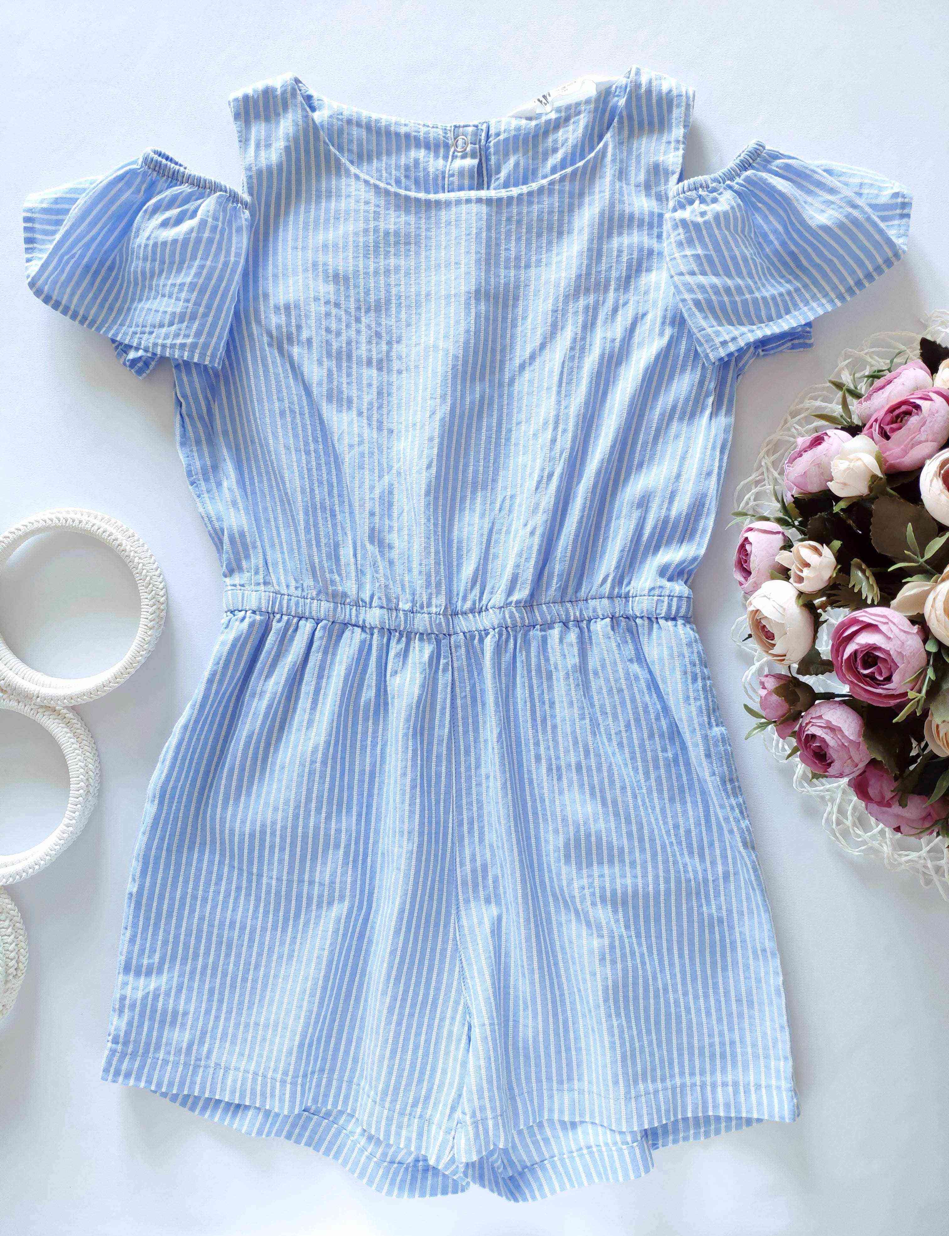 7,8 років, зріст 128 Смугастий ромпер