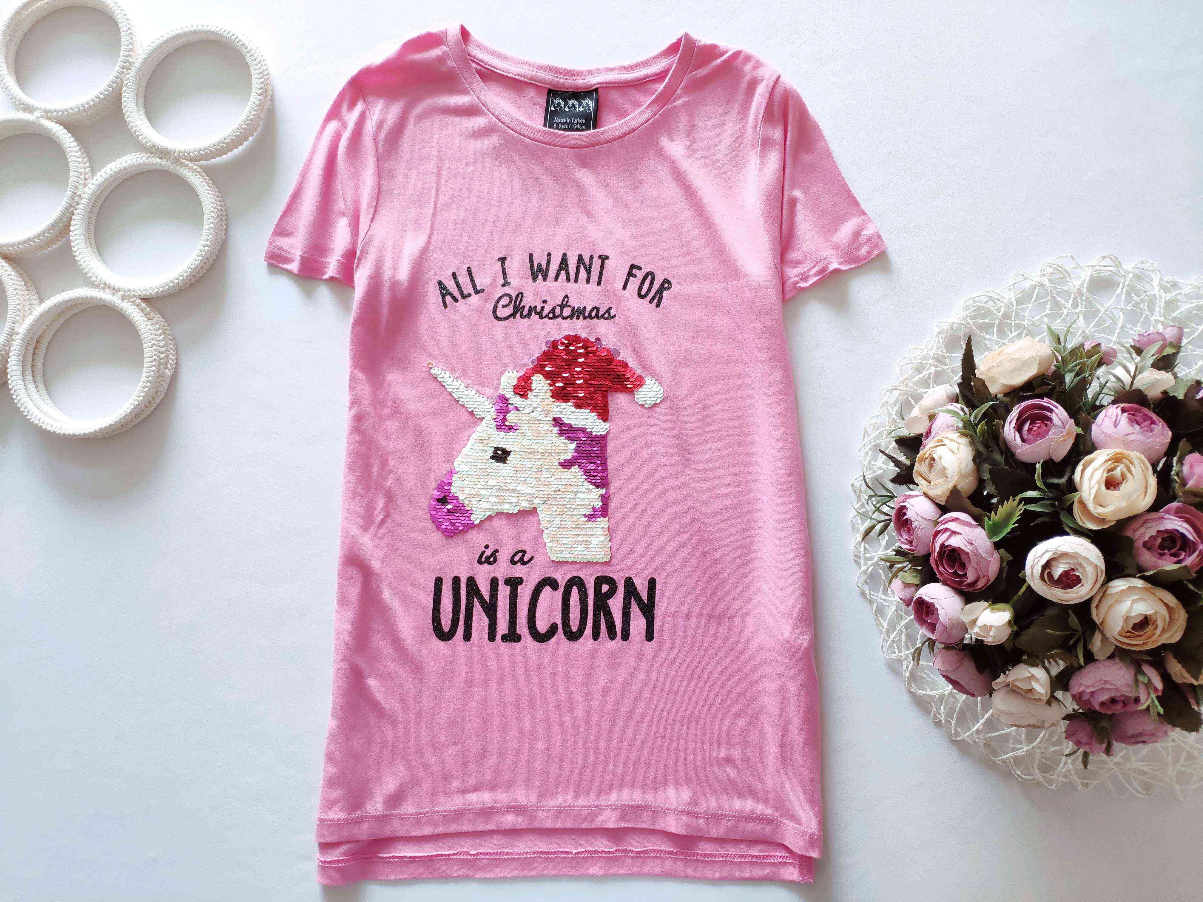 8,9 років, зріст 134 Футболка з однорогом