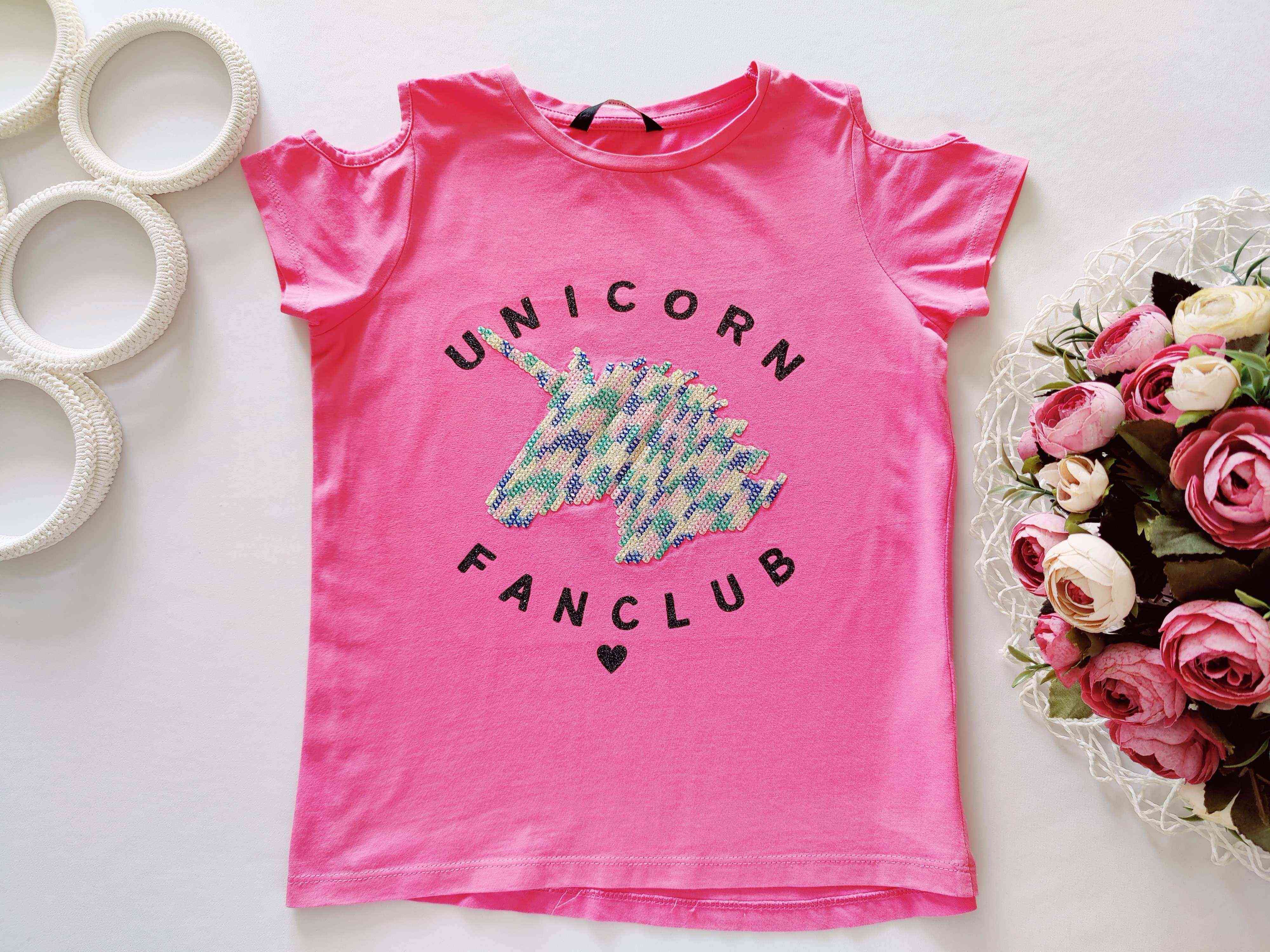 6,7 років, зріст 116,122 Футболка з єдинорогом