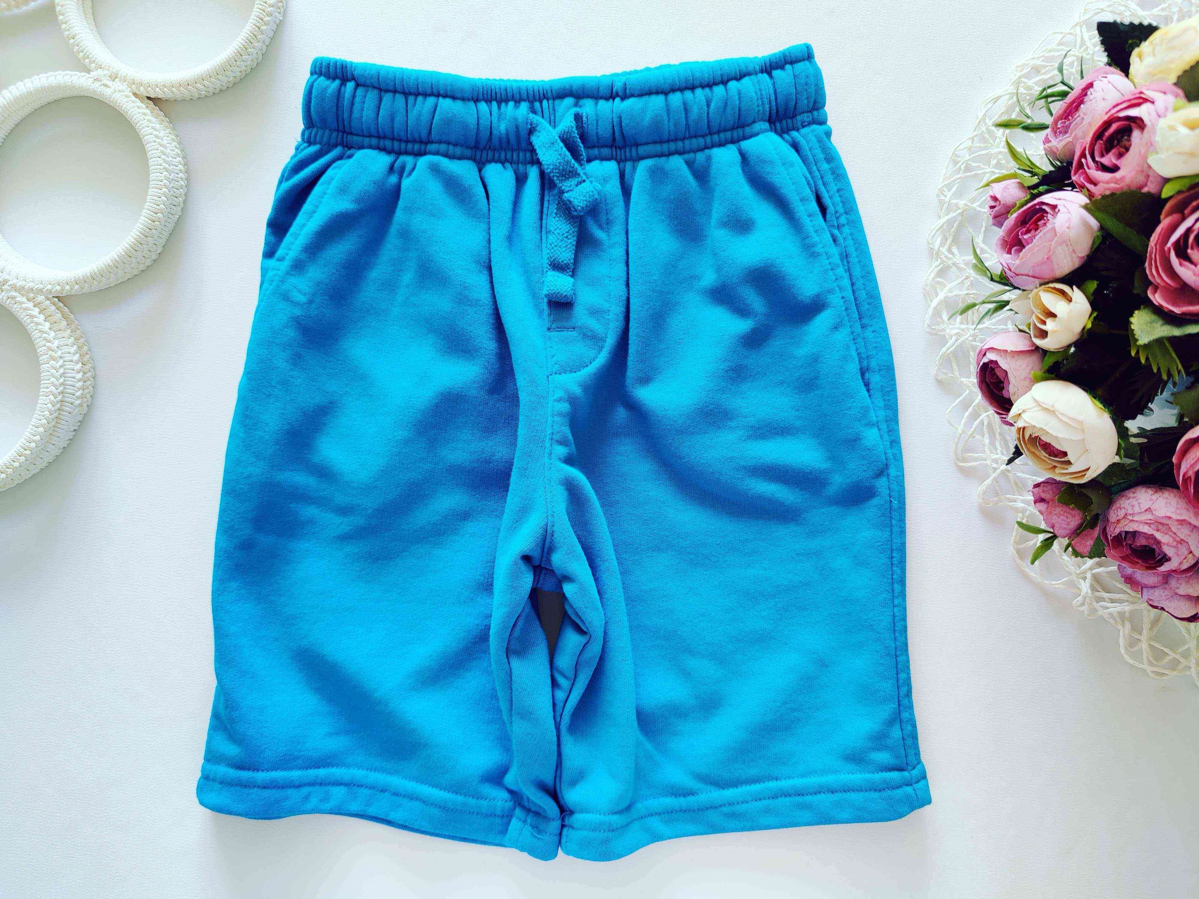 7,8 лет, рост 122,128 Голубые шорты