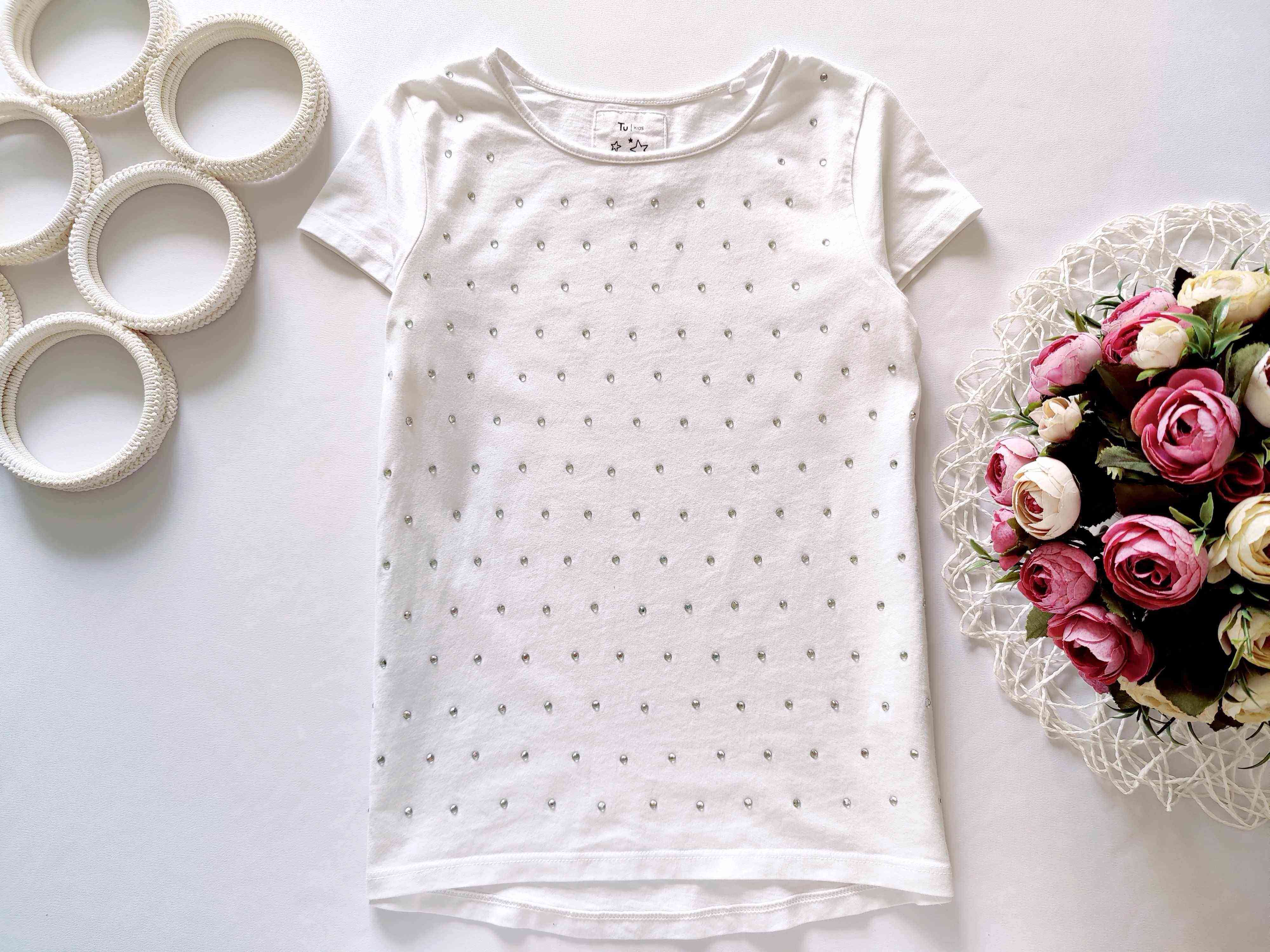 11 років, зріст 146 Футболка у стразах