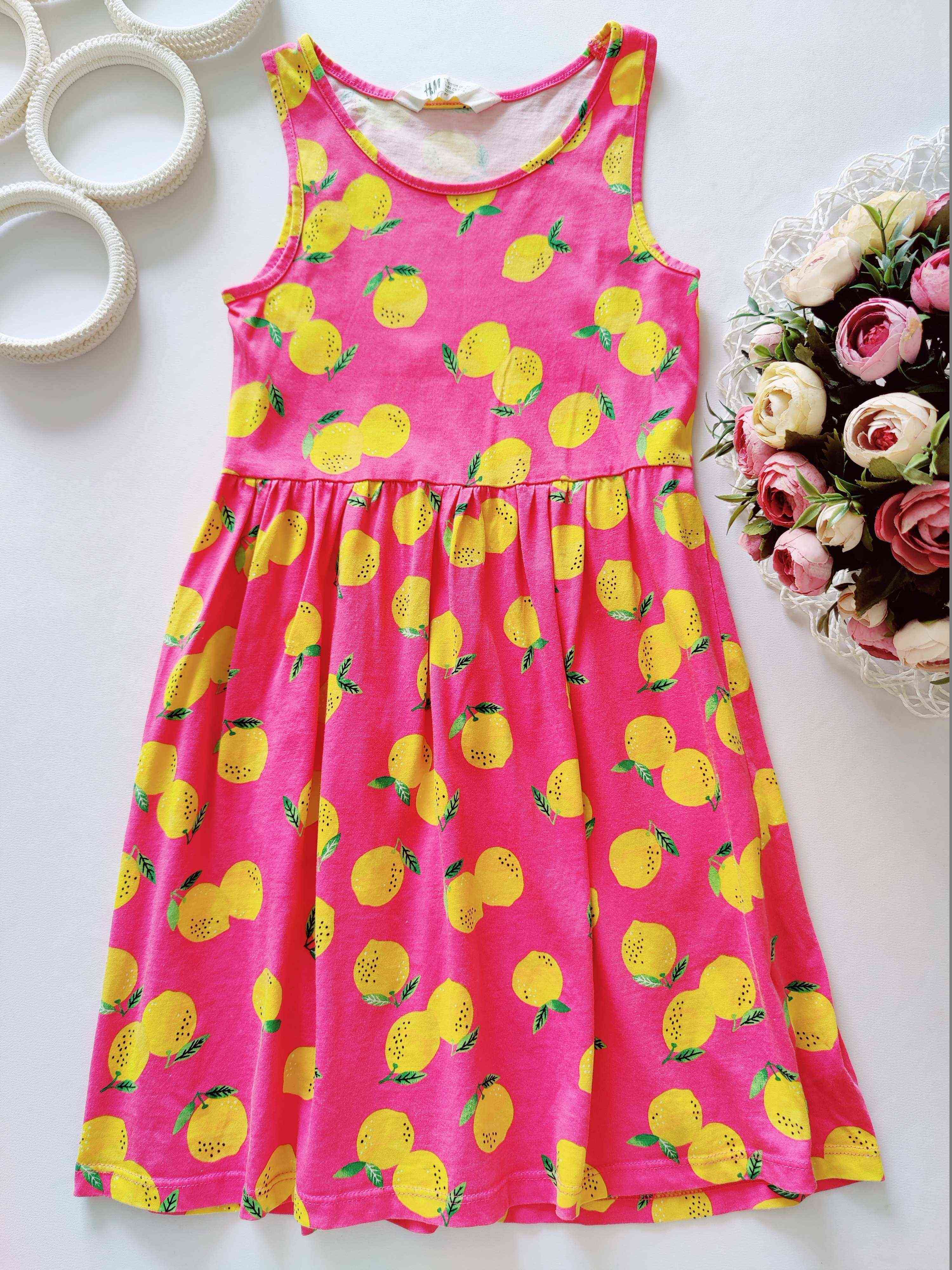 6,8 років, зріст 122,128 Плаття в лимонах