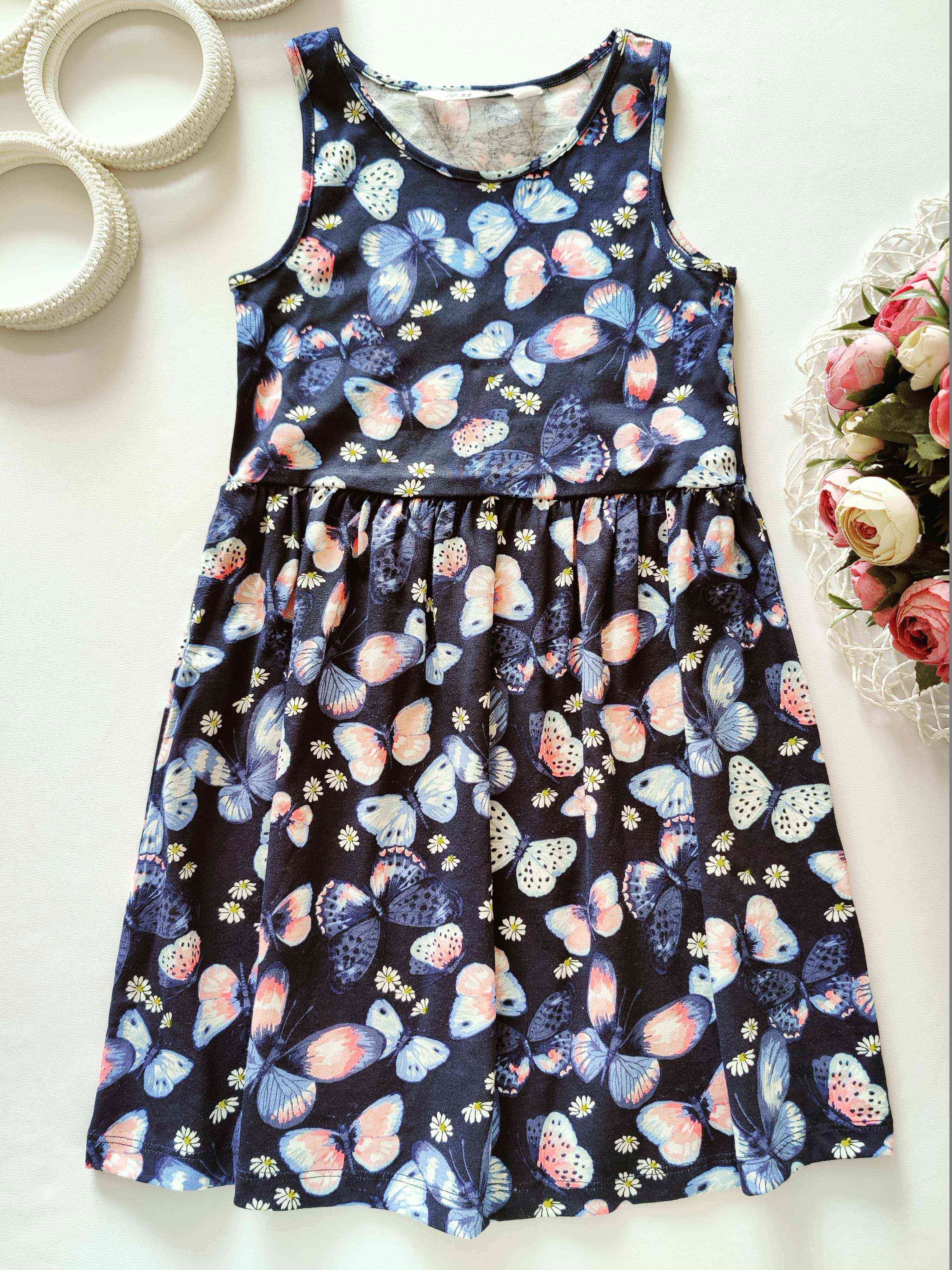 4,6 років, зріст 110,116 Нова сукня в метеликах