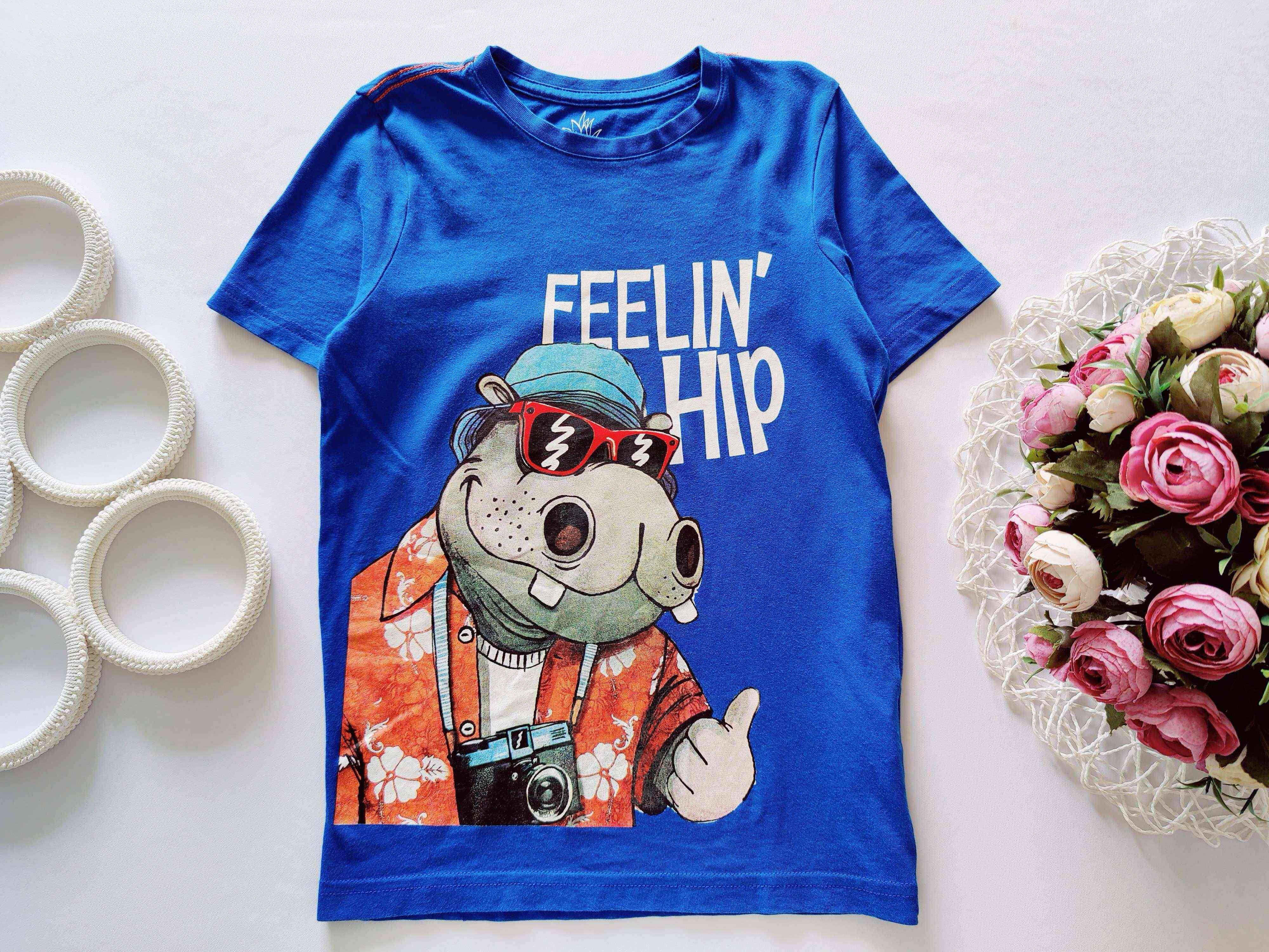 6,7 років, зріст 122 Футболка з бегемотом