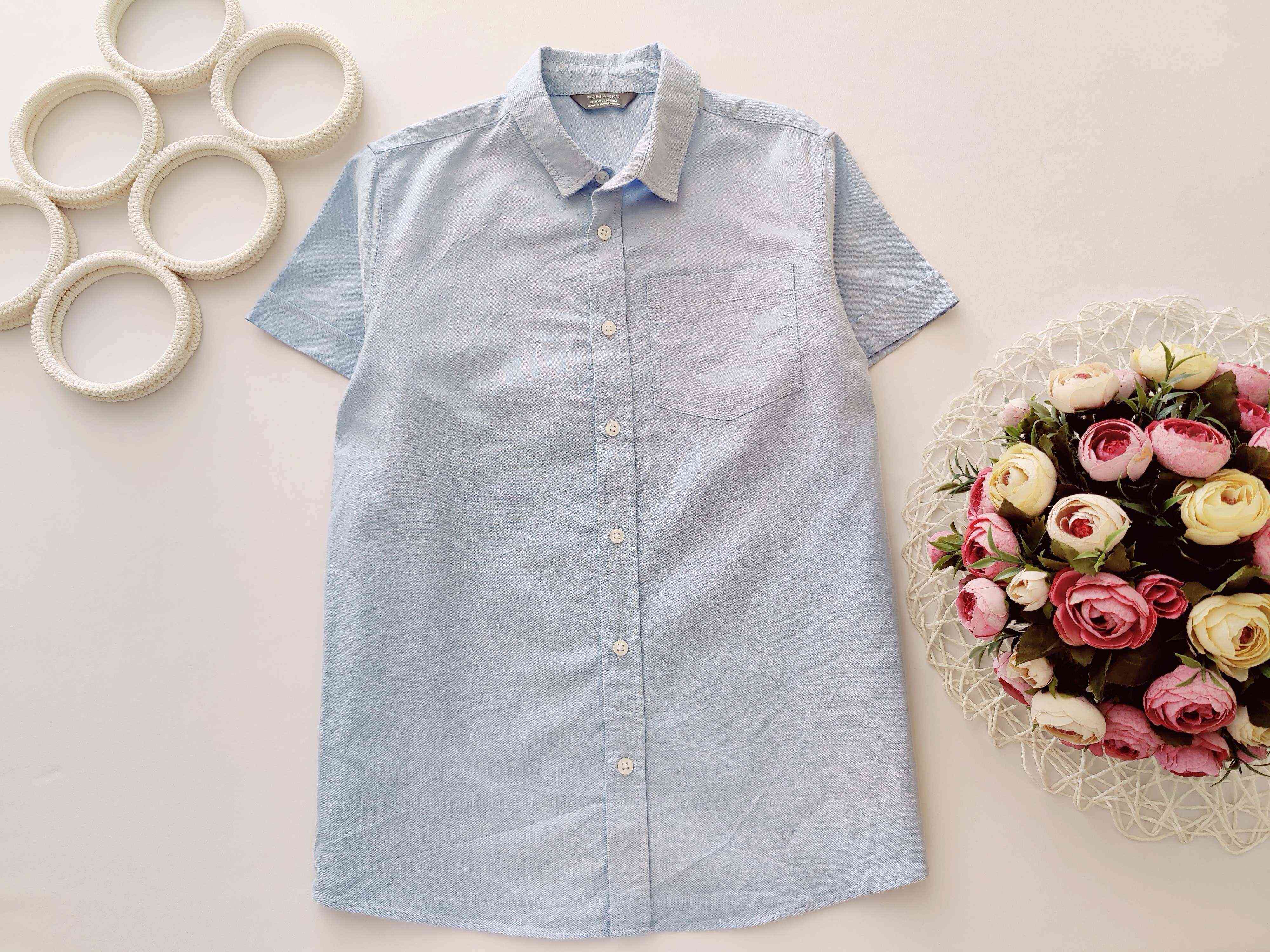 10,11 років, зріст 146 Блакитна сорочка