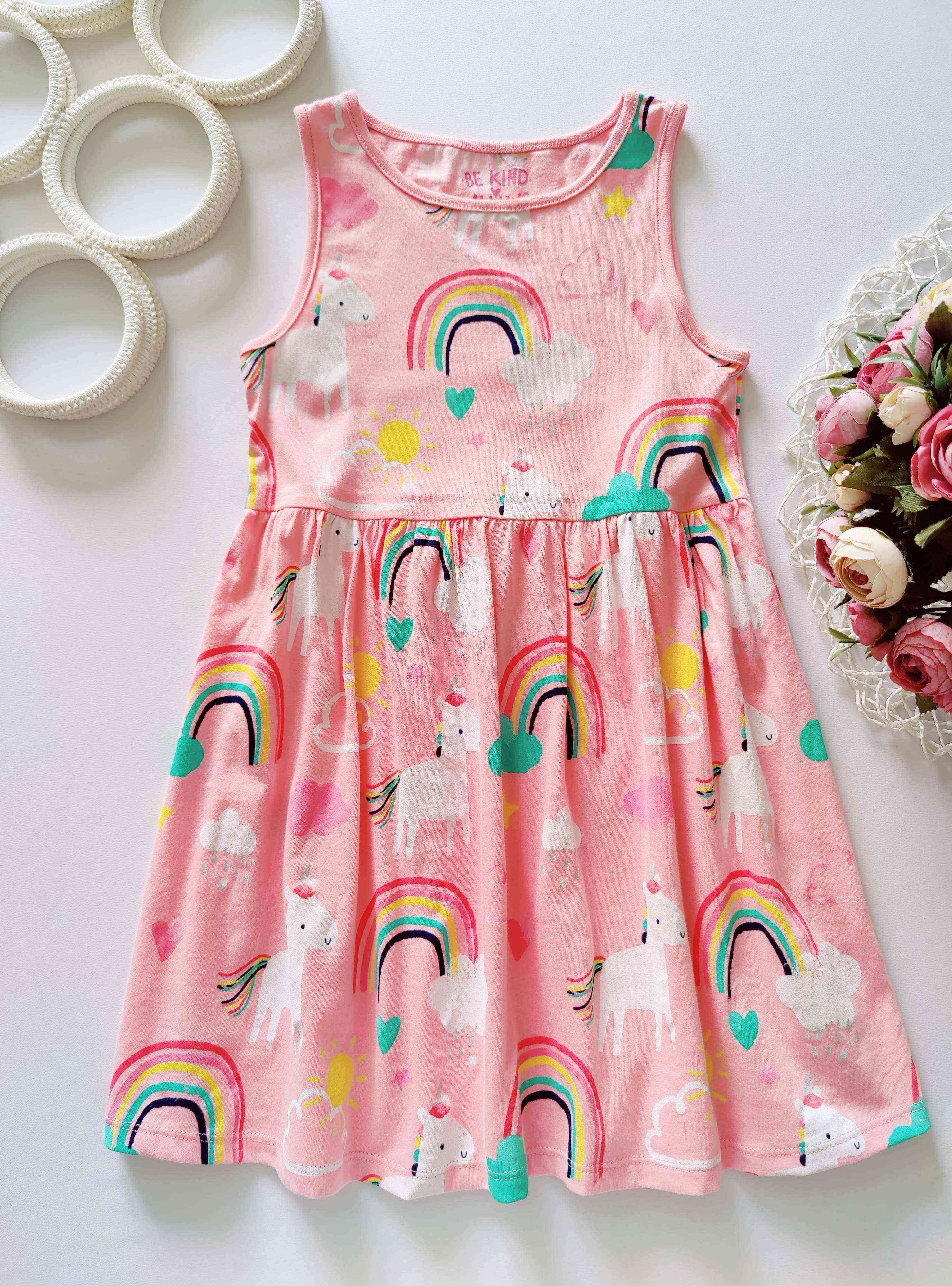 5,6 років, зріст 116 Сукня в однорогах